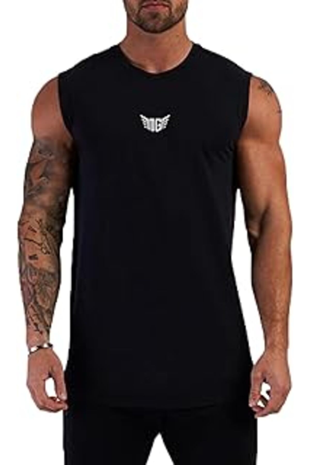 Karachil Ghassy Co. Erkek Nem Emici Hızlı Kuruma Atletik Teknik Performans Sporcu Sıfır Kol T-Shirt