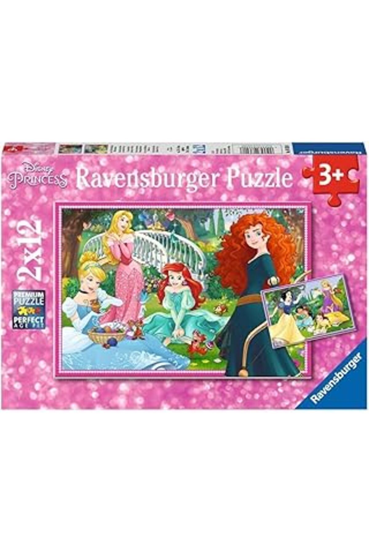 Qedii Ravensburger (76208) - 2 X 12 Parça Puzzle Wd, Princess