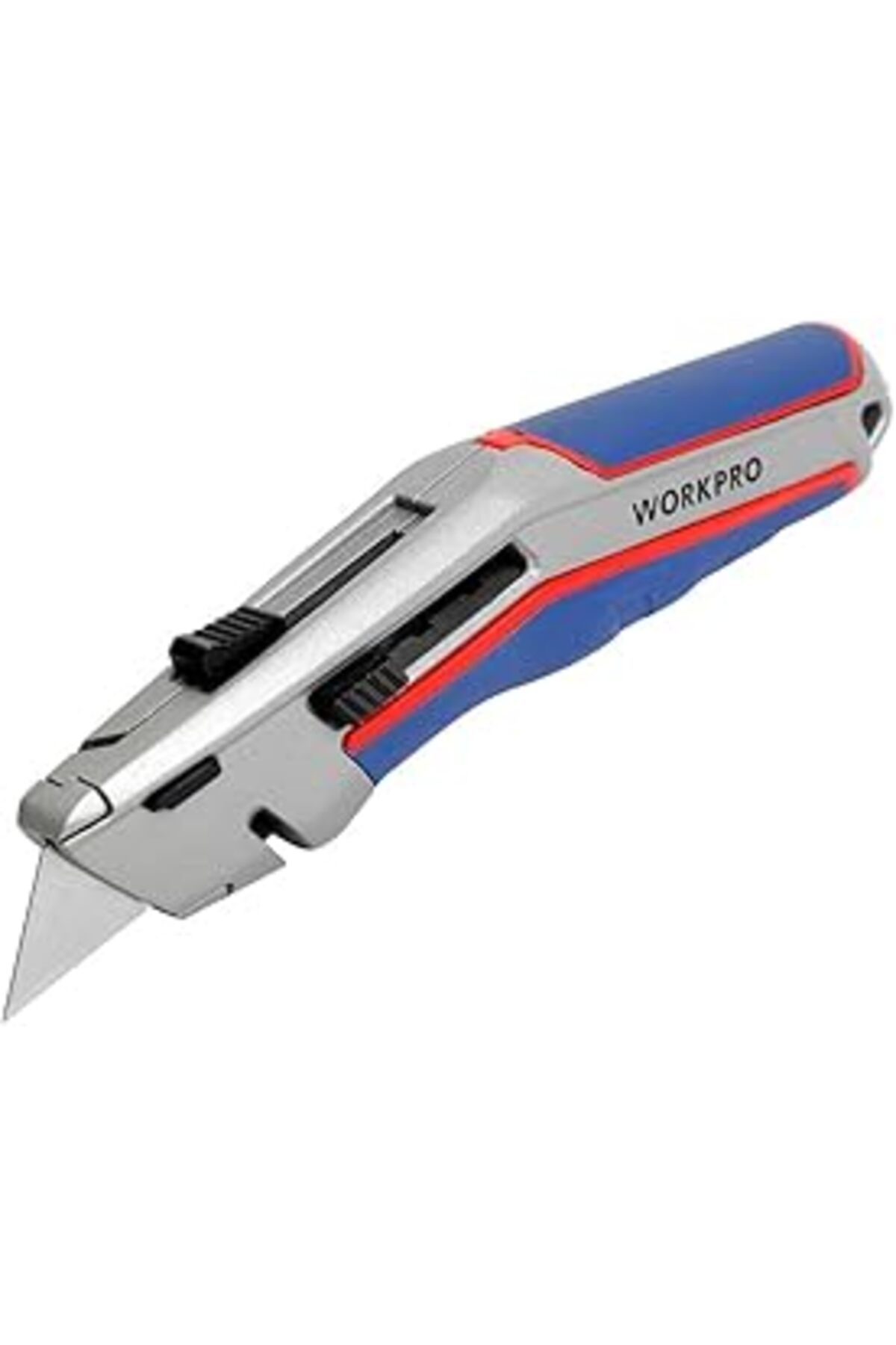 TBSProjects Workpro Wp213015 Ağır Hizmet Alüminyum Gövde Otomatik Geri Çekilebilir Rötuş Maket Bıçağı + 5 Adet