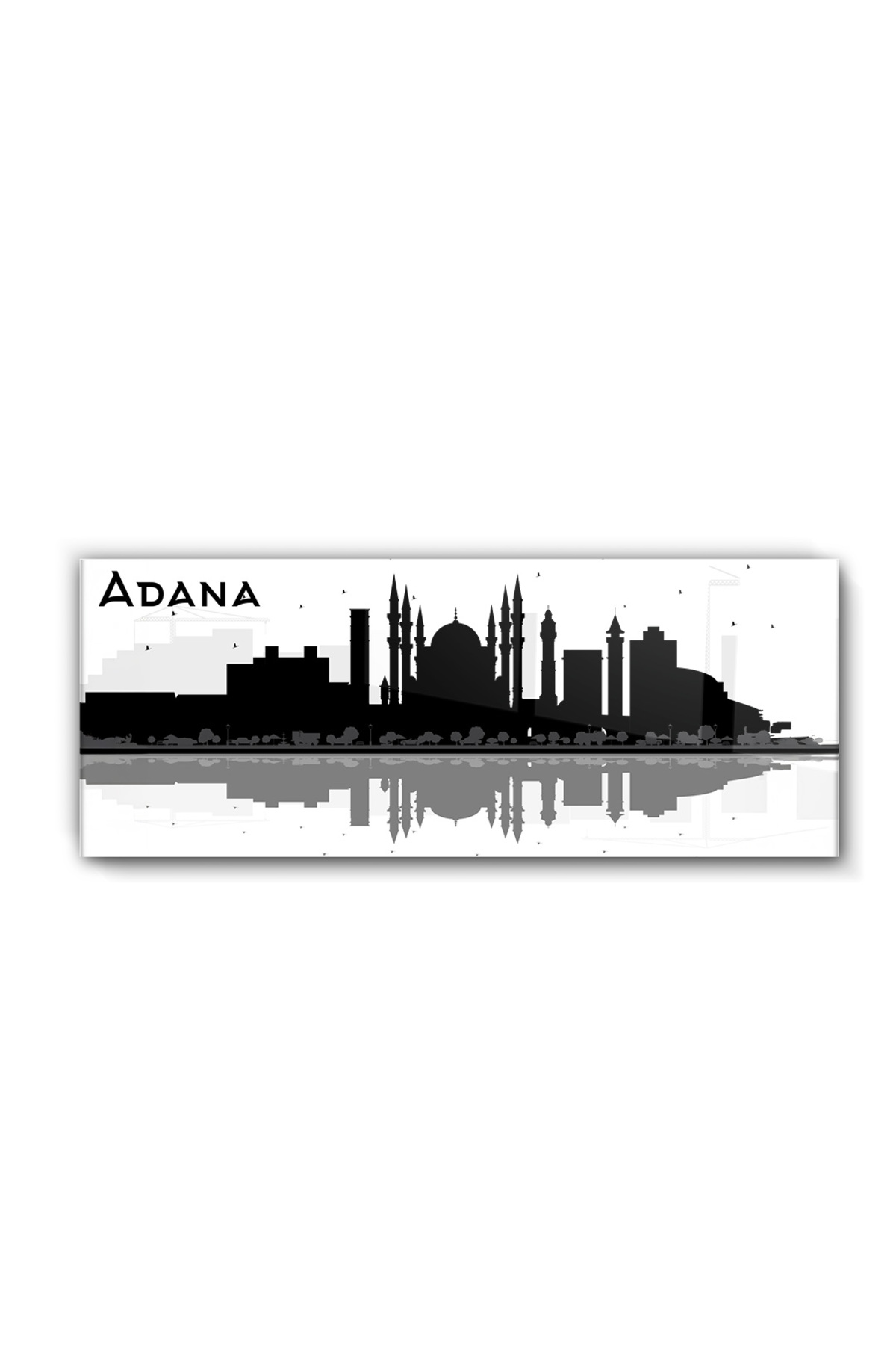 Cam Tablo Adana Sanatı - Ev & Ofis Dekorasyonu - Bohem Sanat - Minimalist - Soyut