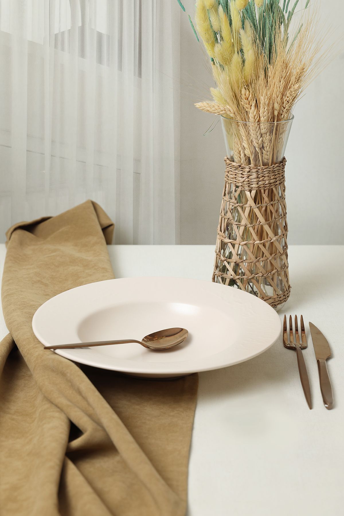 Keramika Mat Krem İyonya Makarna Tabağı 28 Cm 950