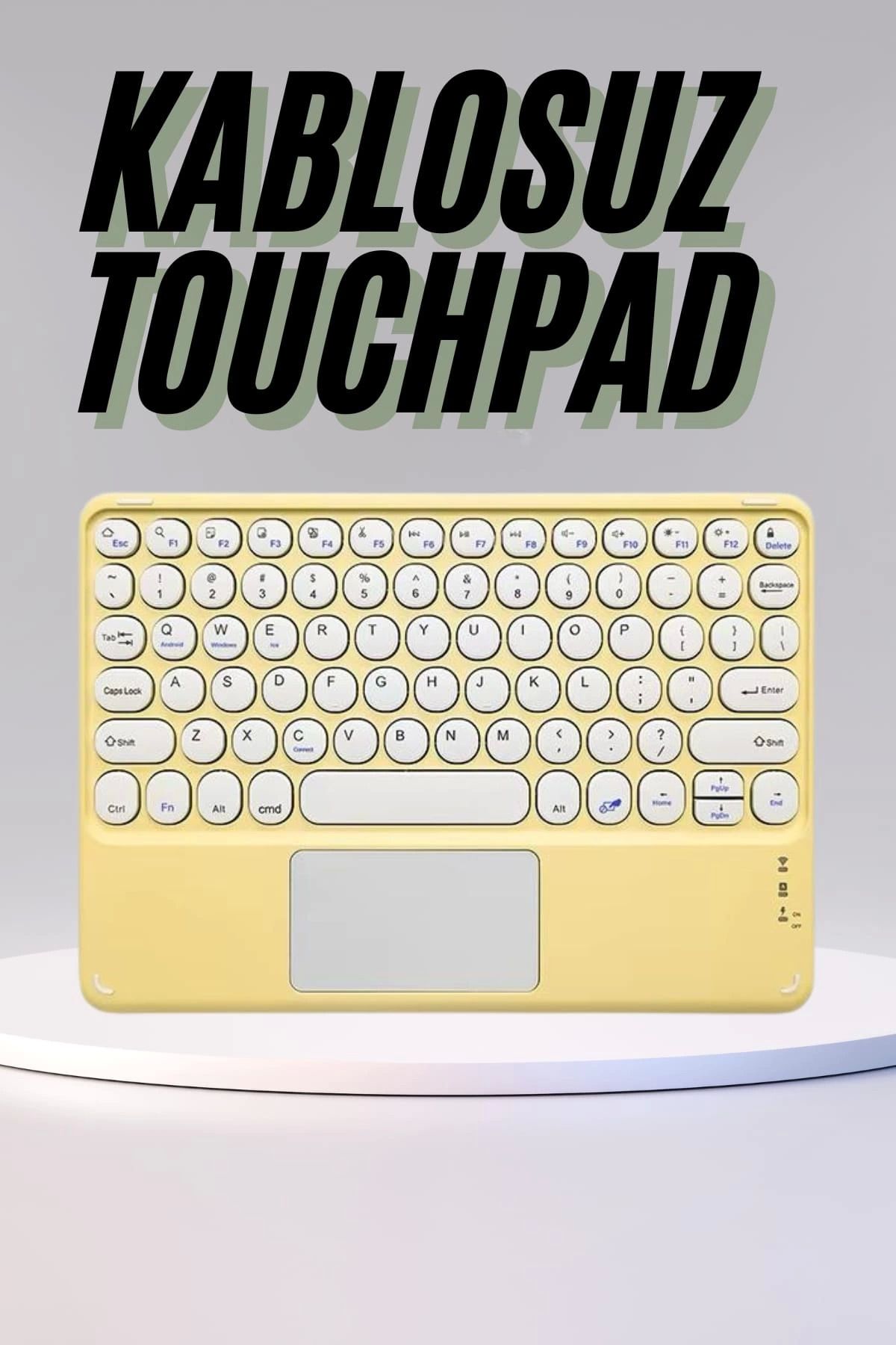 Modafiks Profesyonel Wifi Q Klavye Bluetooth Klavye Touchpad 10.8 Inç
