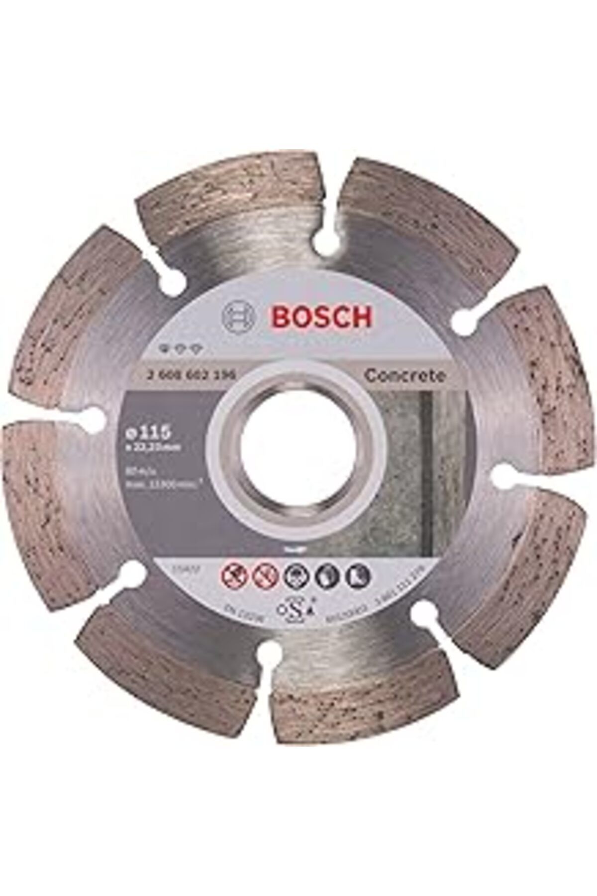 TBSProjects Bosch Elmas Kesme Ve Delme Aksesuarları, Disk, Gri, 115X22.23X1.6X10 Mm, 1 Adet