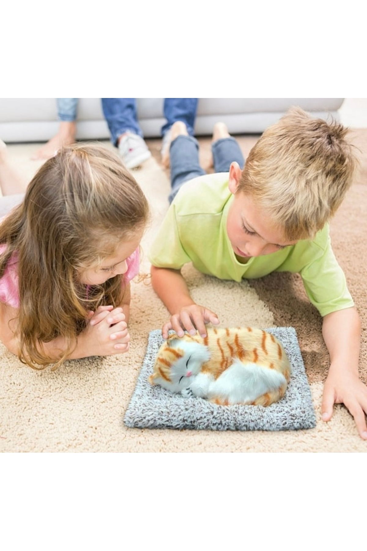 Otantik Home Kedi Peluş Hayvanlar Oyuncak Bez Mat Uyuyan Kedi Bebek Peluş Oyuncak Çocuklar Hediyeler