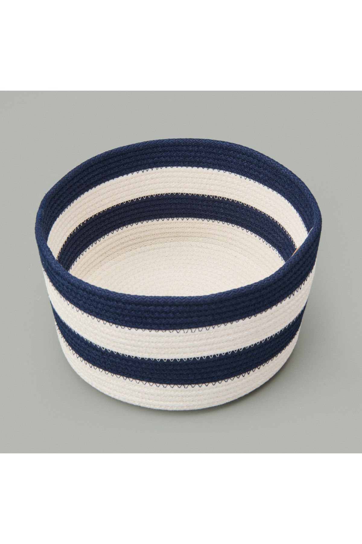 Simple Living Nautical Fun Büyük Dekoratif Sepet - Siyah / Beyaz - 22x12 cm