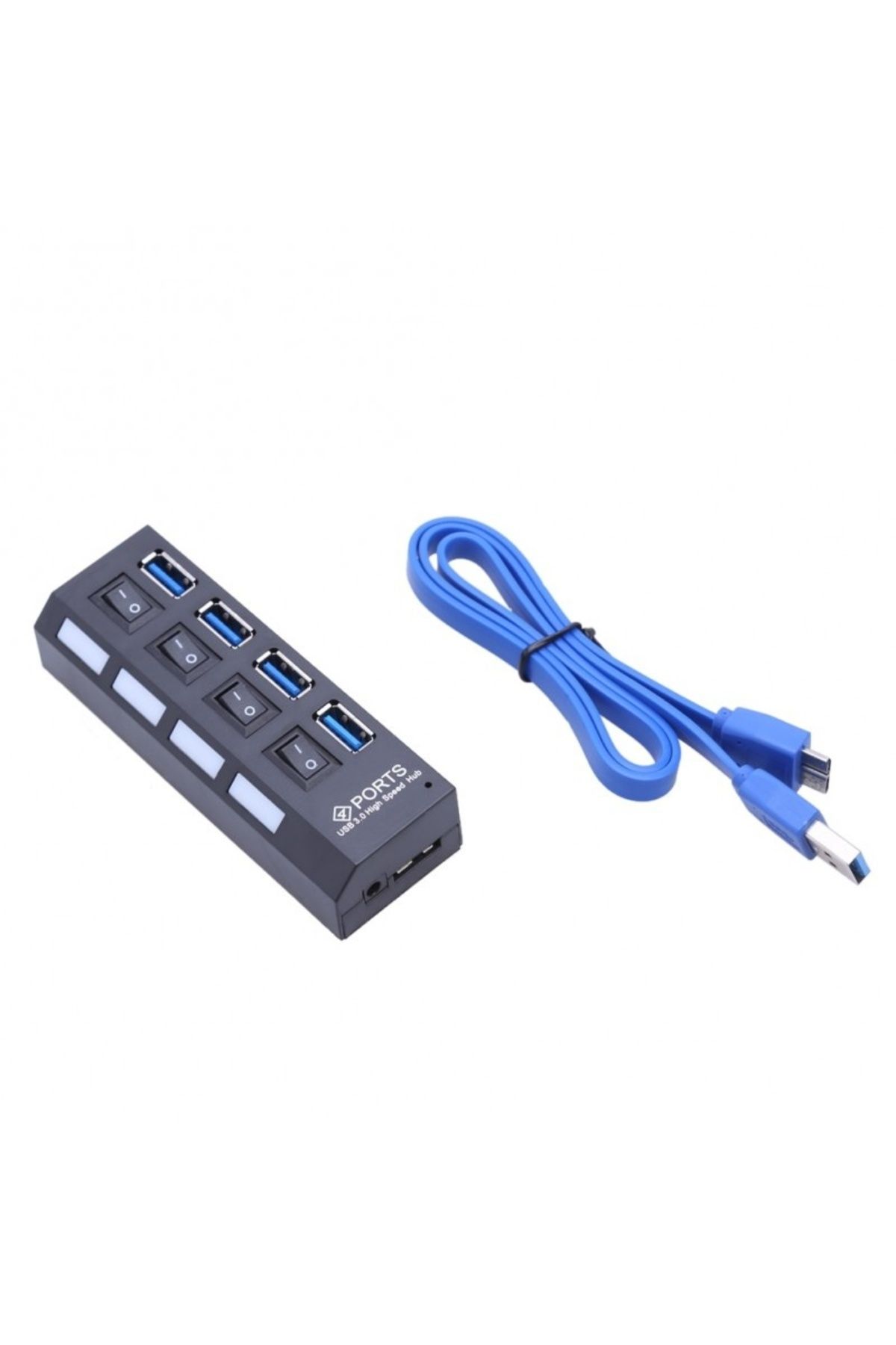 TECHSTAR-USB Hub Techstar® HB4, 3.0 High Speed, 4 Port USB 3.0, On/Off Button, USB 3.0 High Speed Connection, 3