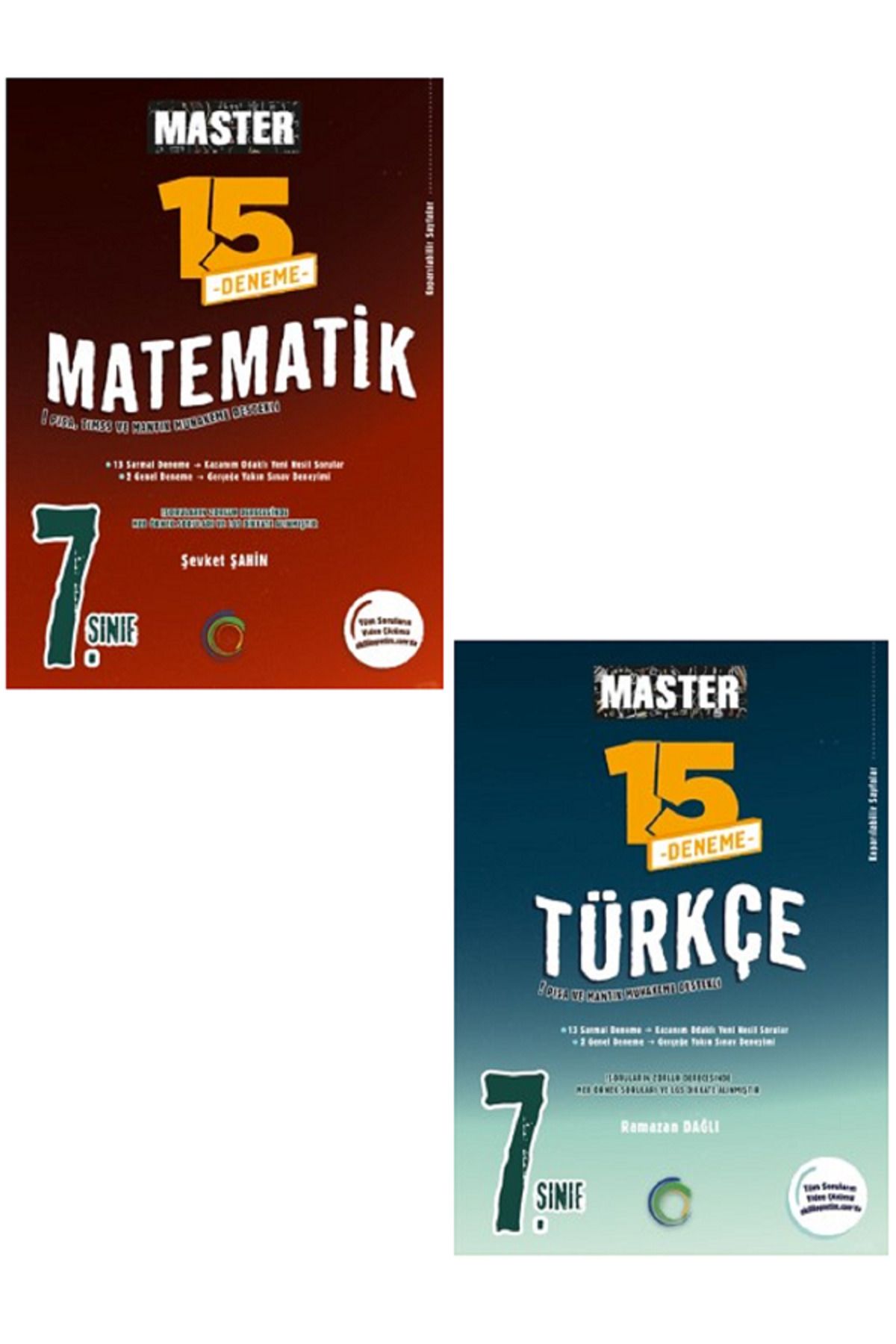 Evrensel İletişim Yayınları 7.Sınıf Okyanus Master Matematik 15 Deneme + 7.Sınıf Okyanus Master Türkçe 15 Deneme / 2 KİTAP