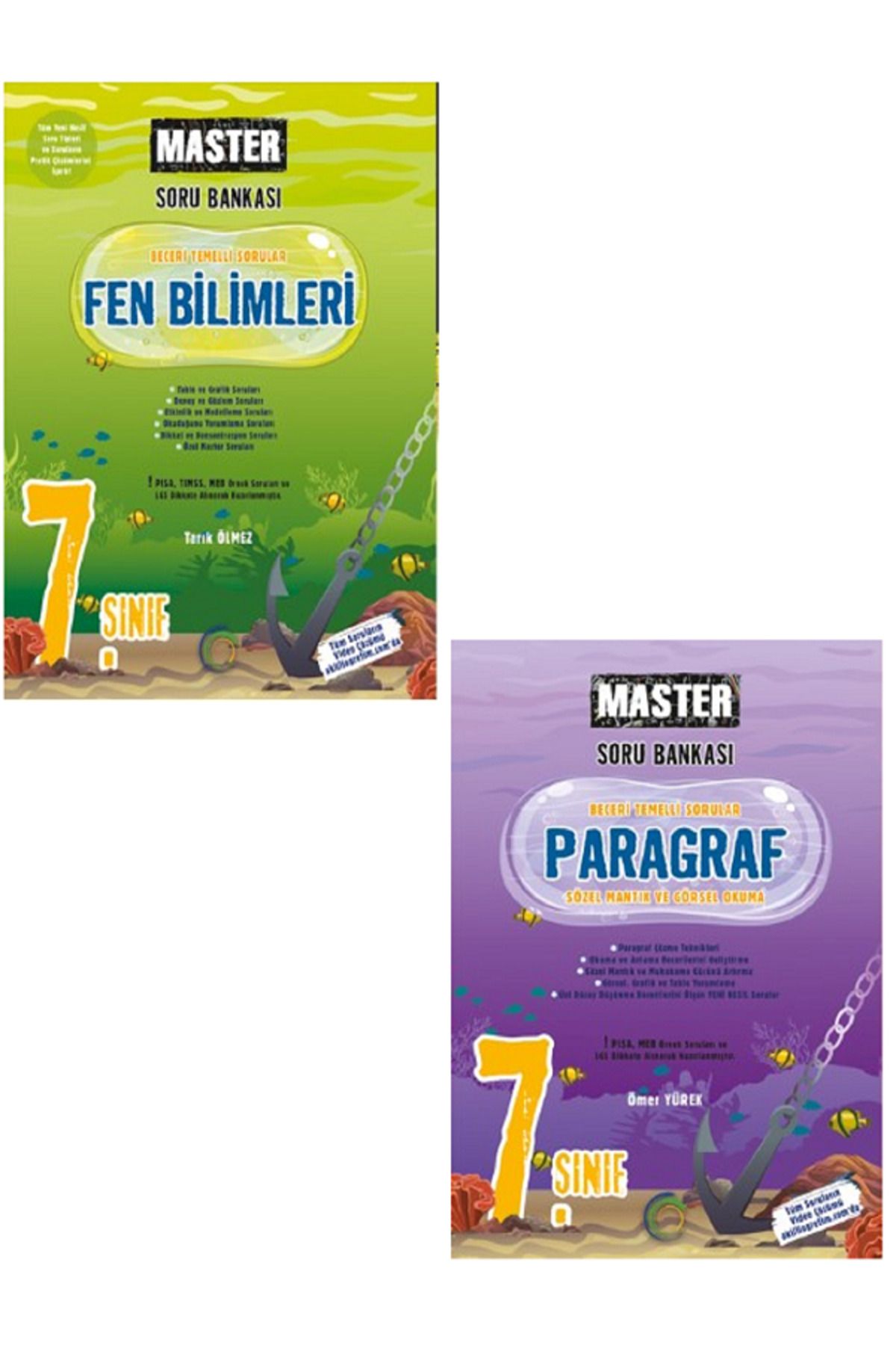 Evrensel İletişim Yayınları 7.Sınıf Okyanus Master Fen Bilimleri + Paragraf Soru Bankası / Beceri Temelli Sorular / 2 KİTAP