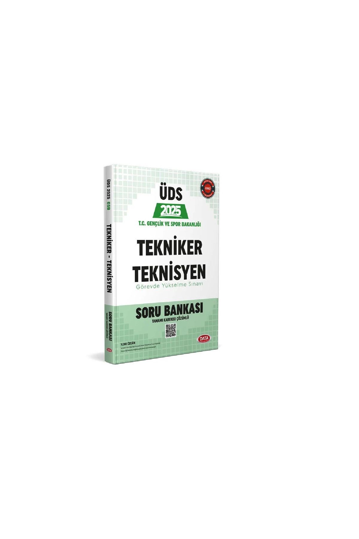 Data Yayınları T.C. Gençlik ve Spor Bakanlığı Tekniker - Teknisyen ÜDS Soru Bankası Karekod Çözümlü 2025