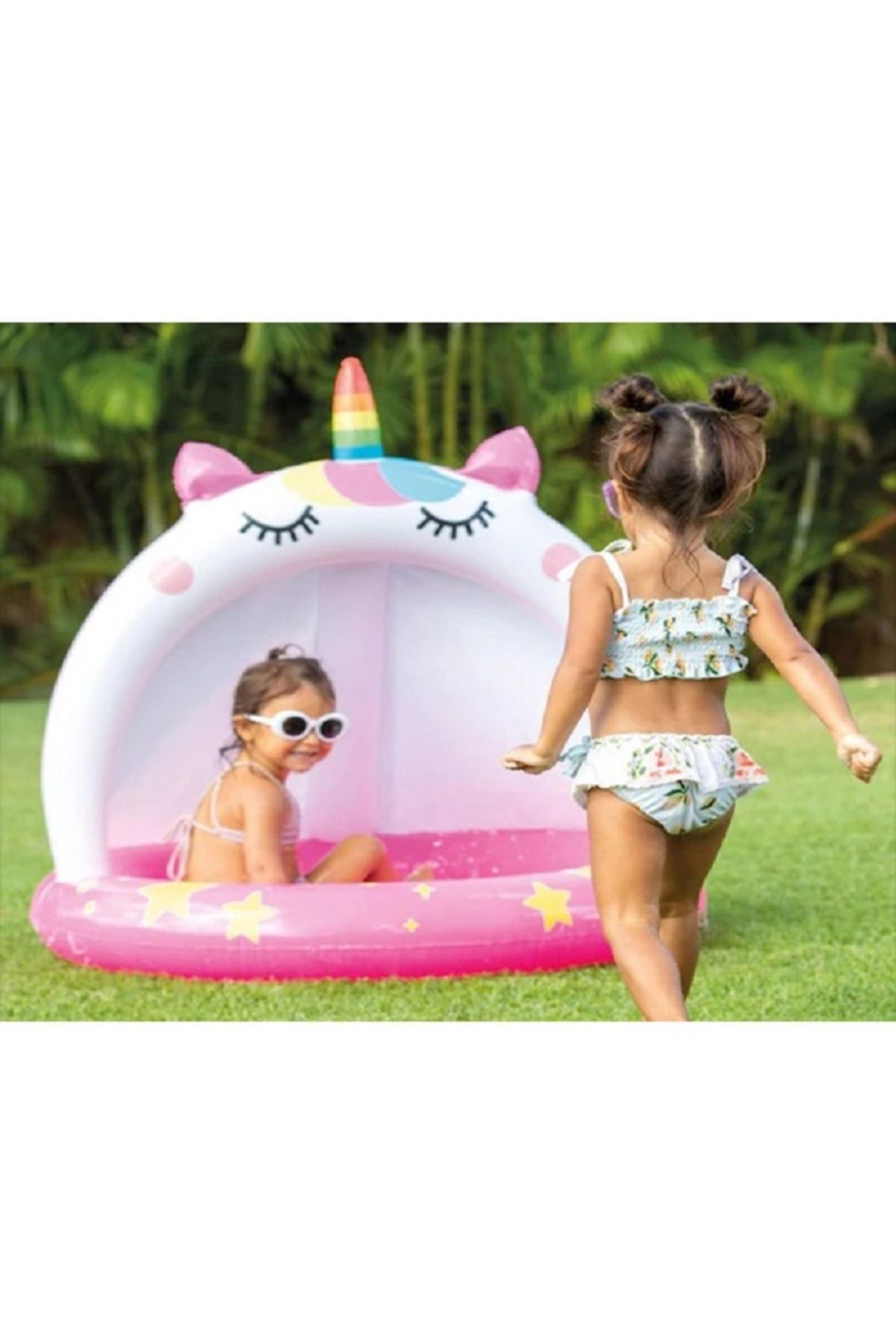 Intex-Unicorn Themed Inflatable Quirky Pool Float Pink and White 2