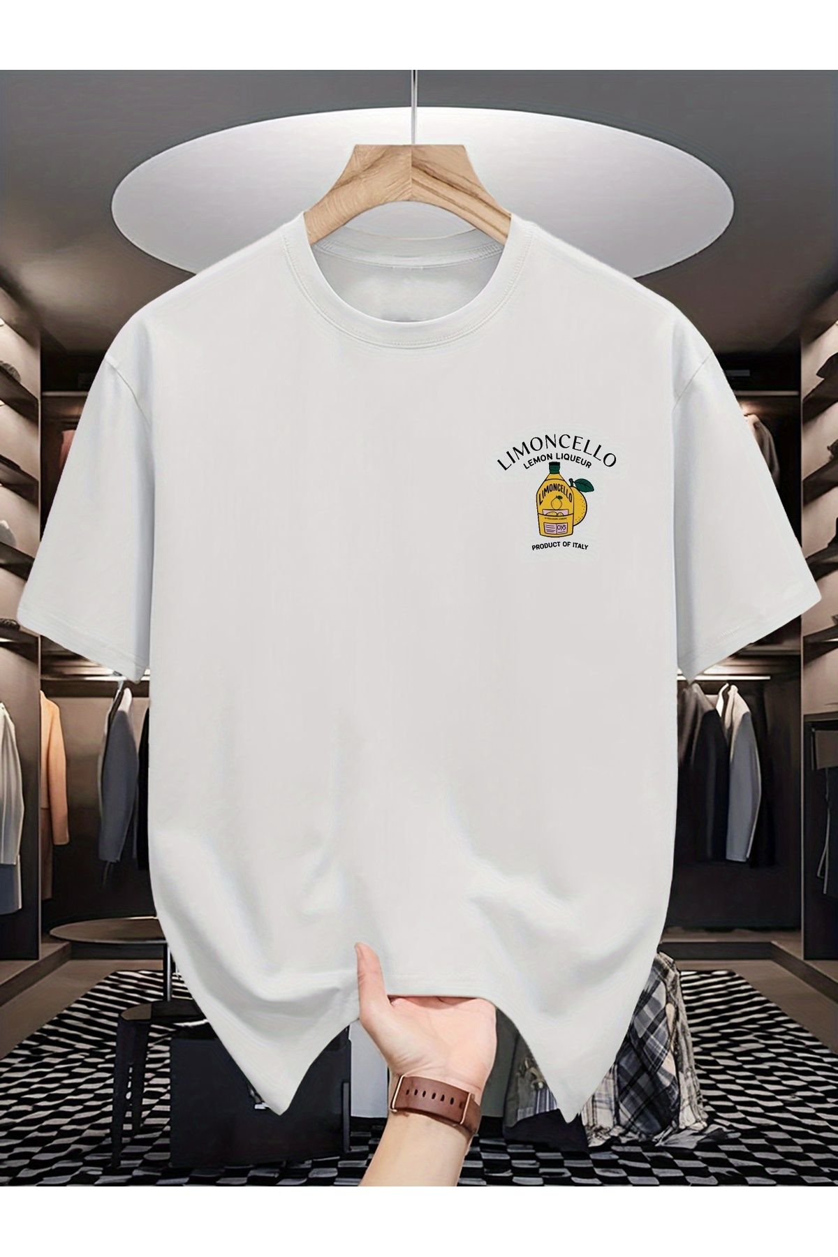 Jakinta Outdoors Baskılı Oversize Bisiklet Yaka Tişört Pamuk Penye 2 İplik Unisex & Günlük Rahat