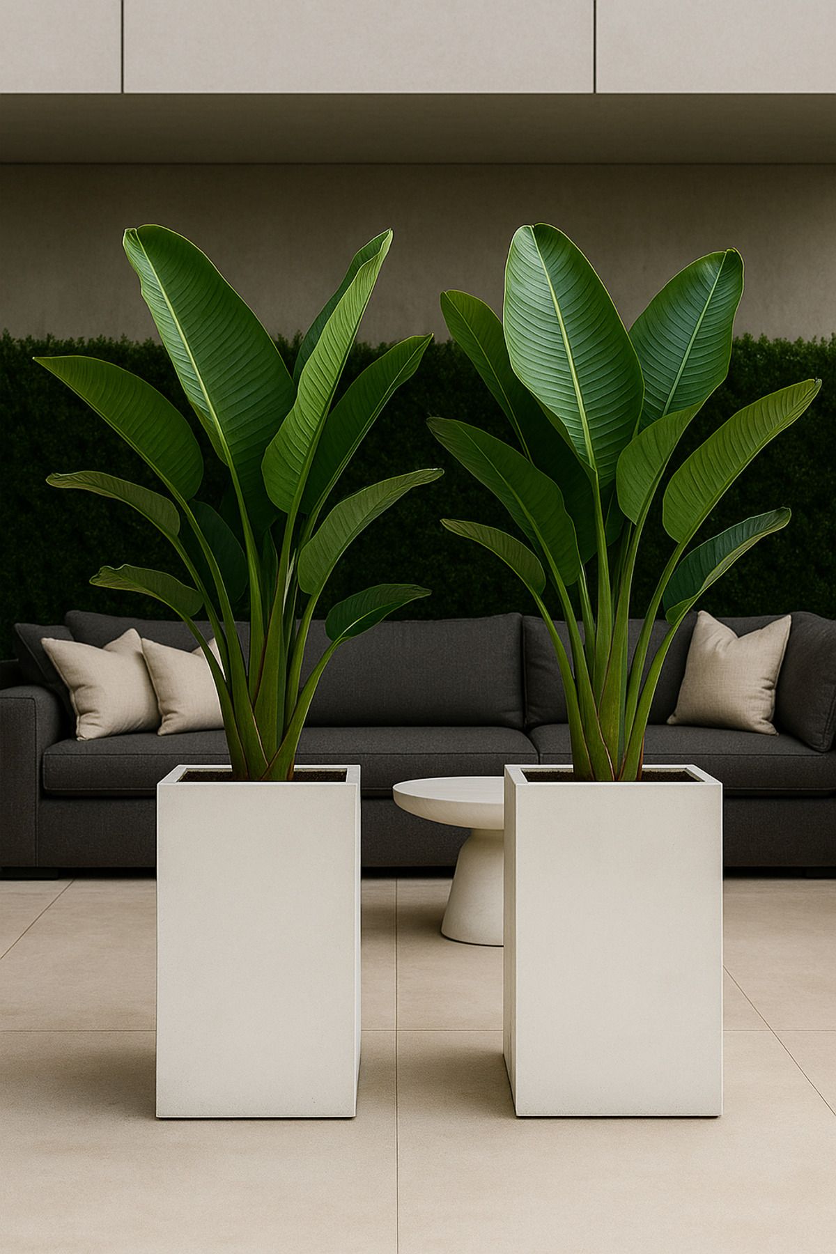 wugge Demonte Dikey Metal Saksı - 70x32x32cm Paslanmaz
