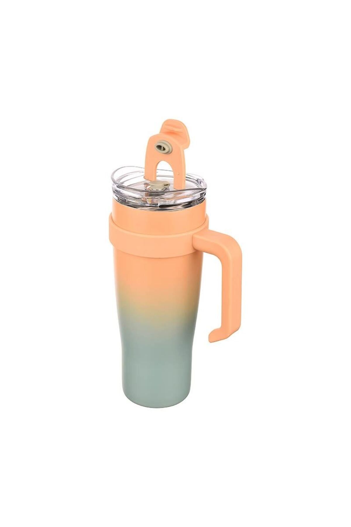 Funny Life ÇİFT KATMANLI PİPETLİ TERMOS MATARA 304 KALİTE PASLANMAZ ÇELİK 1000 ML RENK GEÇİŞLİ SIZDIRMAZ BARDAK
