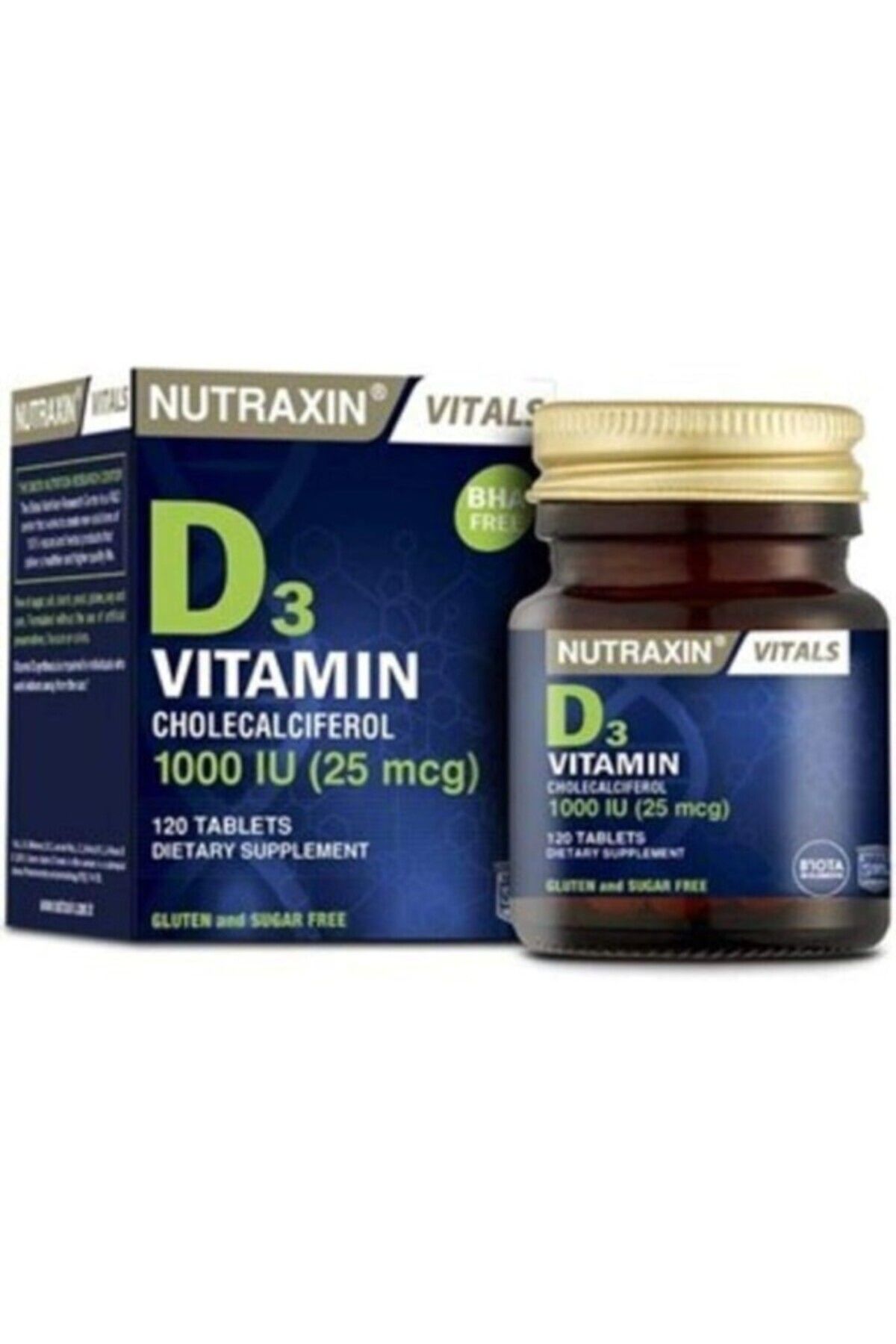 ShopZum Vitals D3 Vitamin 1000 Iu 25 Mcg 120 Tablet Takviye Edici Gıda
