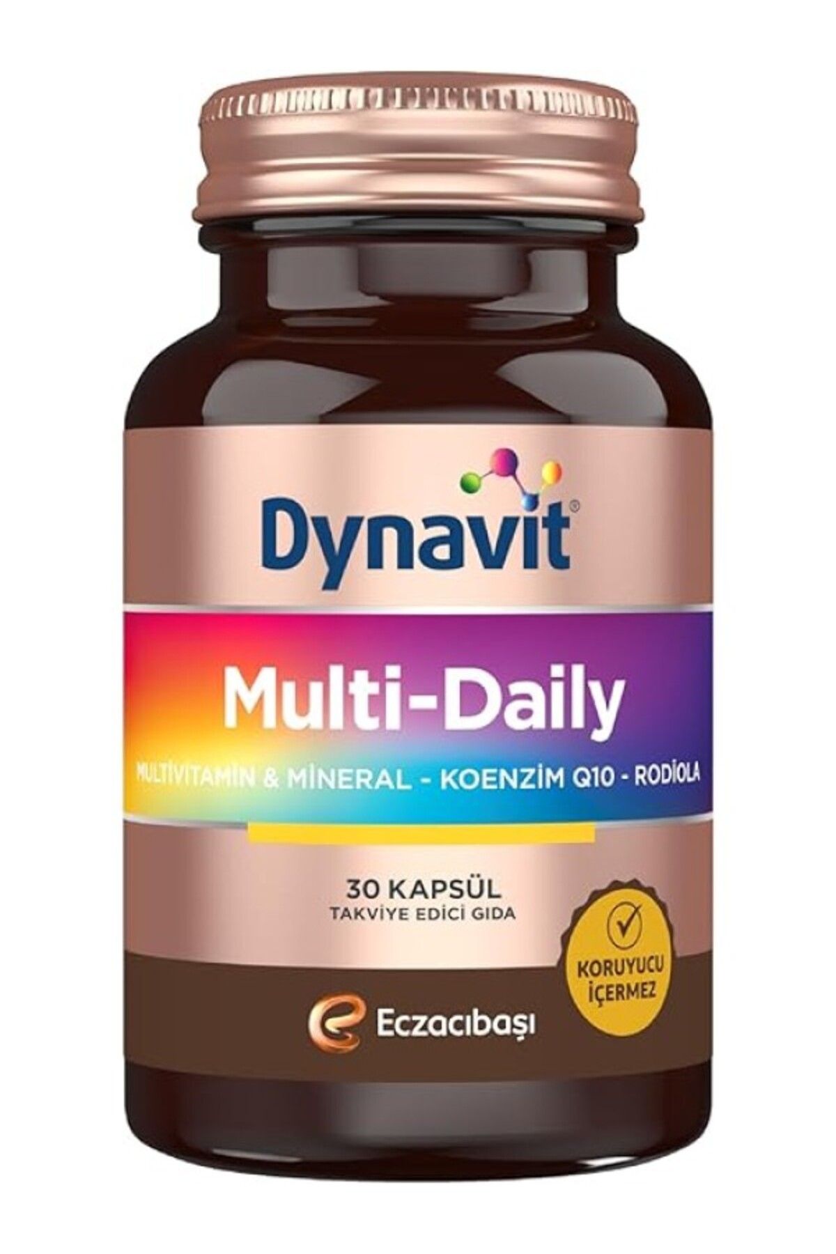 ShopZum Dynavit Multi Daily Multivitamin, Mineral, Koenzim Q10, Rodiola 30 Kapsül
