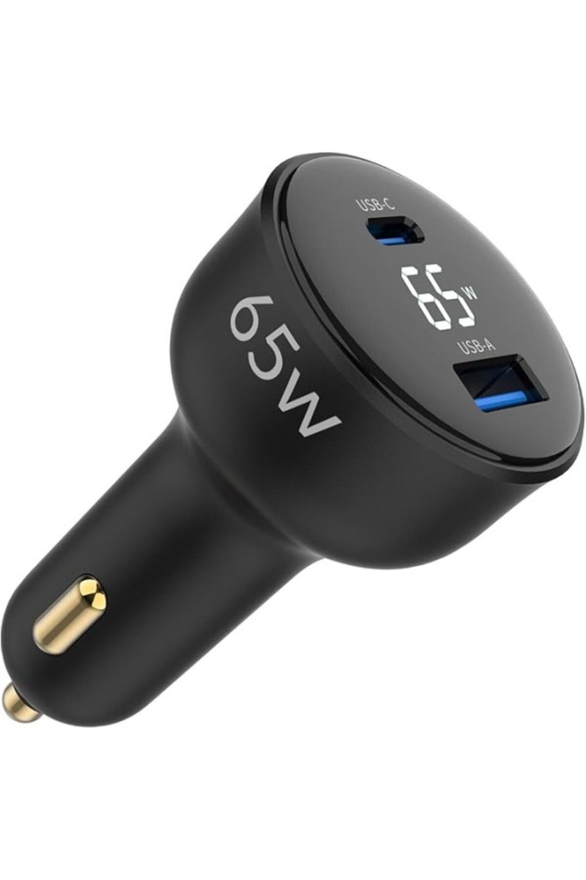 ShopZum 65W Led Ekranlı Type-C + Usb-A Araç Şarj Aleti Iphone & Android & Notebook Araç Içi Şarj Ci