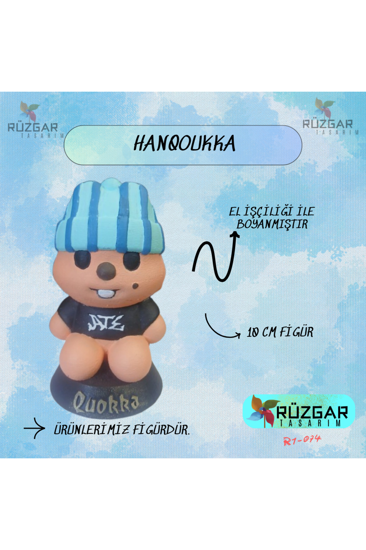 Rüzgar Tasarım Han Quokka - Skzoo Figür Set 10 Cm Wolf Chan Leebit