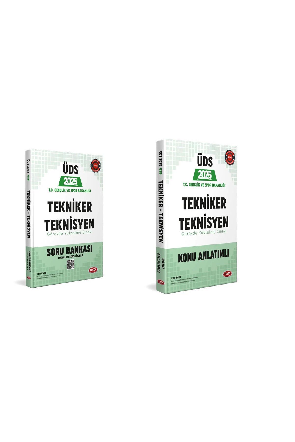 Data Yayınları T.C. Gençlik ve Spor Bakanlığı Tekniker - Teknisyen ÜDS KONU+Soru Bankası Karekod Çözümlü 2025