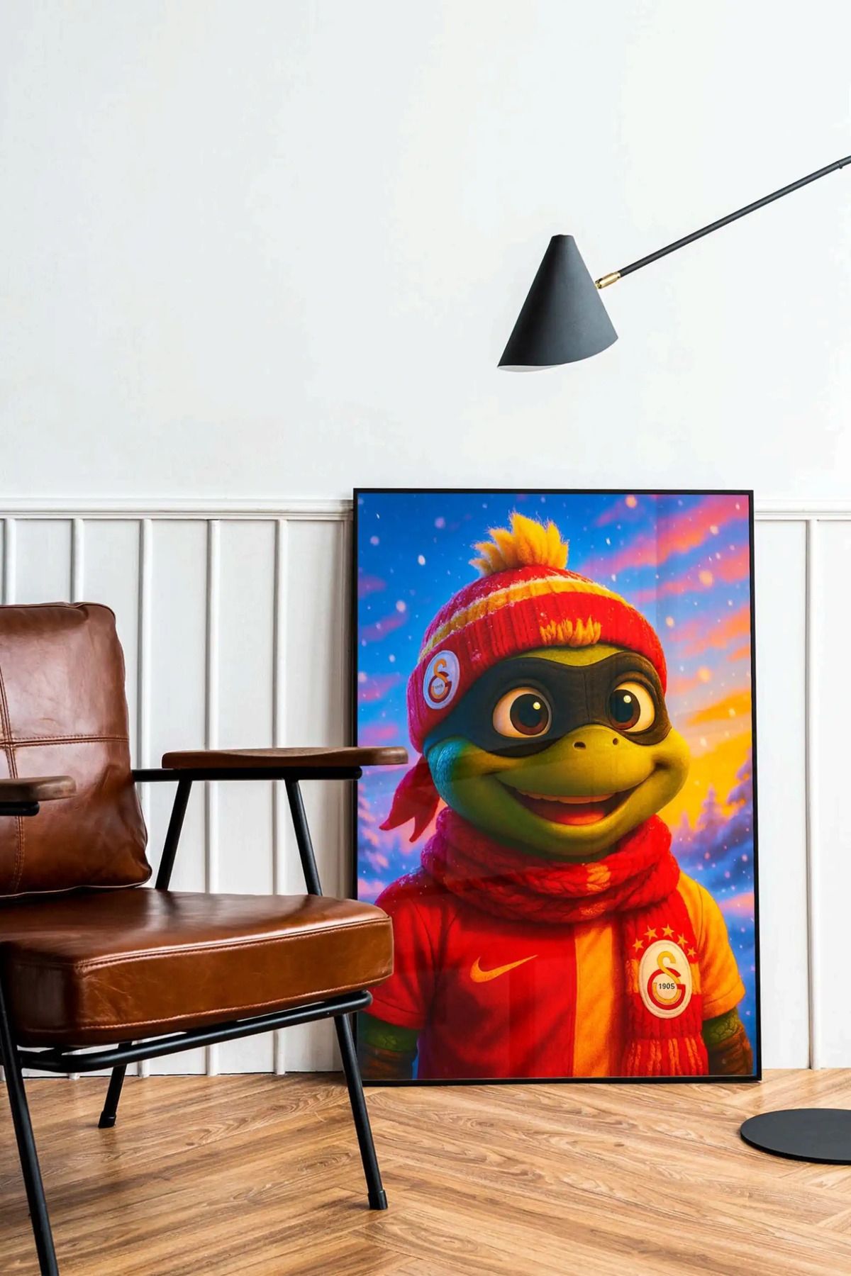 bds art sanatı evinize taşır Galatasaray Ninja Kaplumbağa LED Işıklı Cam Tablo