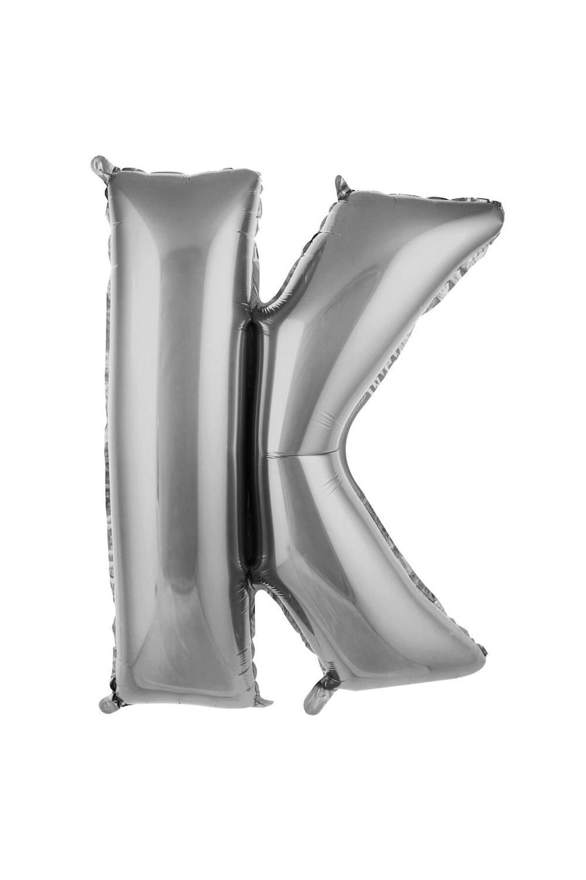 PARTİMİO PARTİ MALZEMELERİ Harf Folyo Balon Gümüş Renk 34'' (76cm)