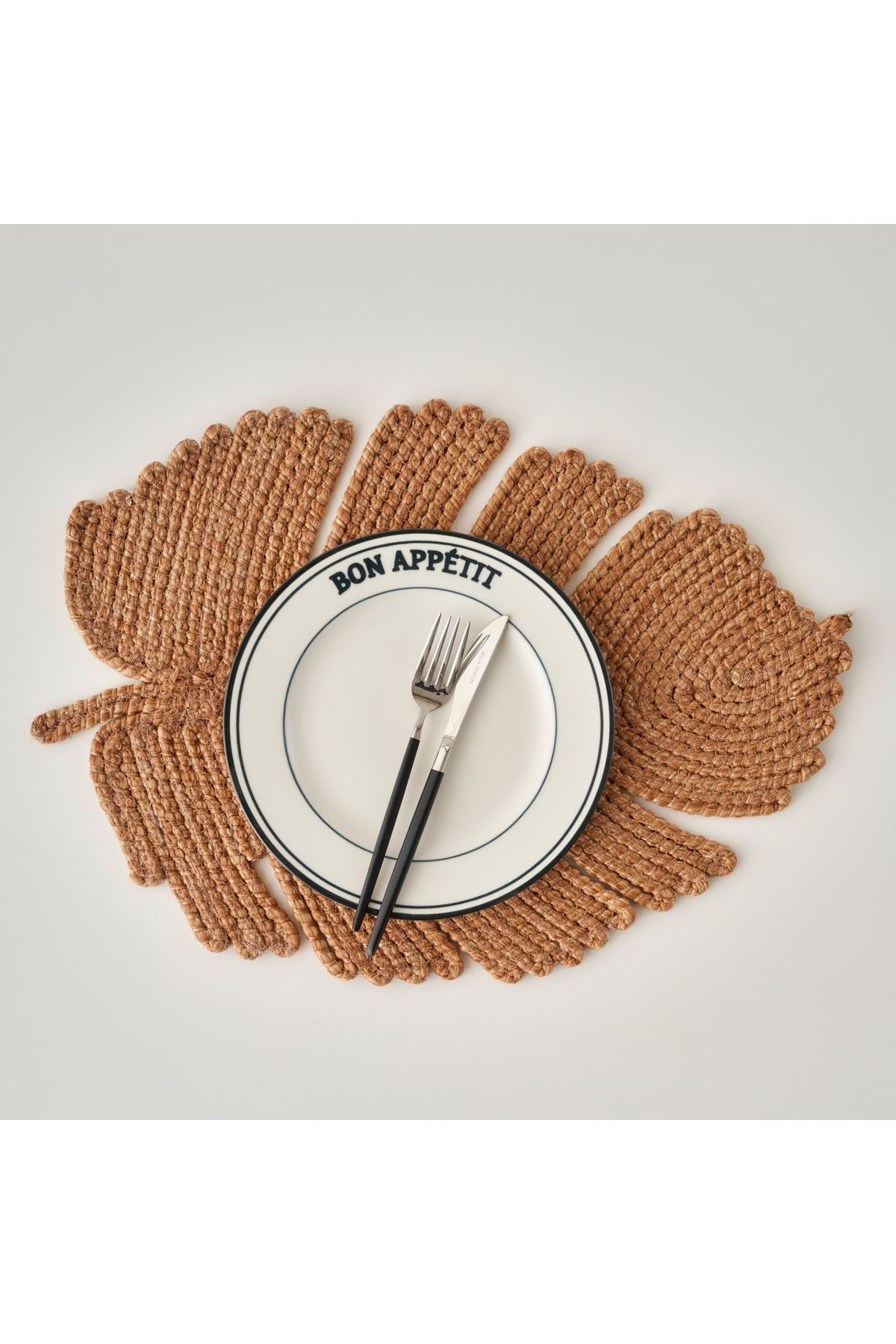 Bella Maison Leaf Örgü Amerikan Servis Kahverengi (47x35 cm)