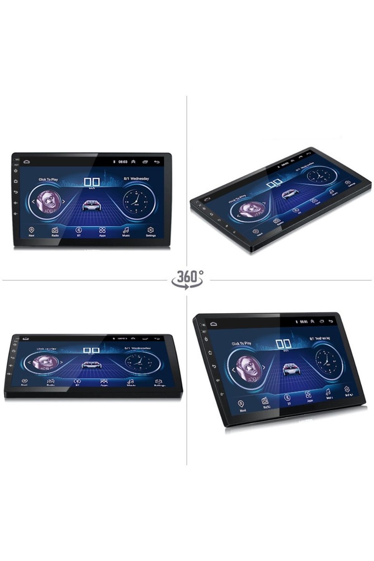 TECHSTAR-® Android 8.1 Car Multimedia Navigation, Gps, Bluetooth, Mirrorlink Dsp, Obd2, 1gb Ram And 1 2