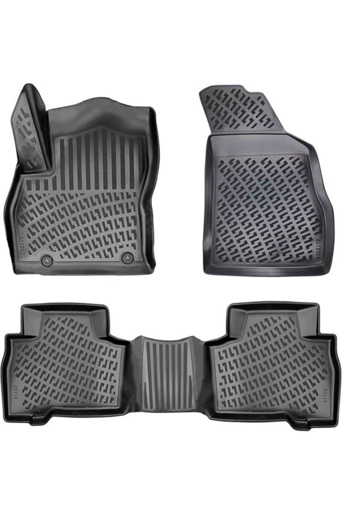 ShopZum Fiat Fiorino Dizel 2007-2019 Uyumlu 3D Havuzlu Paspas