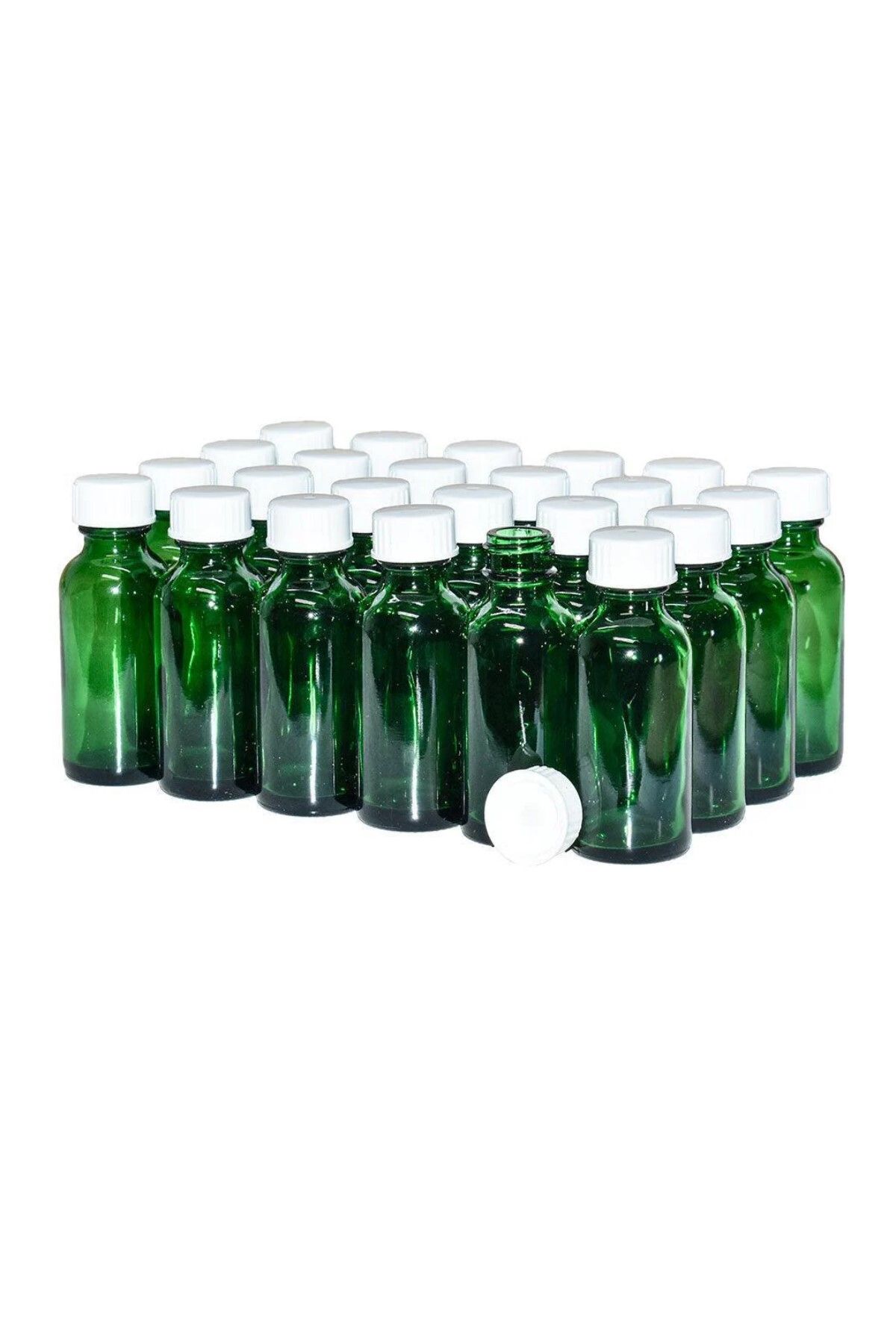 Plazma 24 Adet 20 Ml Yeşil Cam Kapaklı Şişe