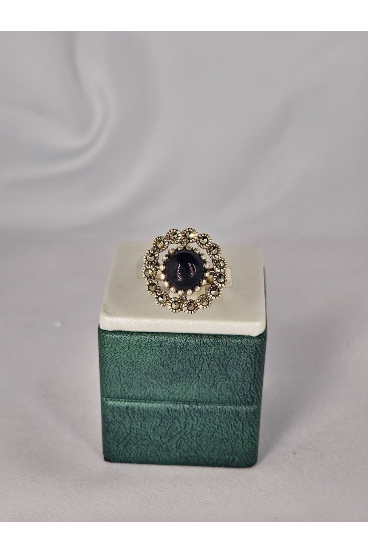 collawood Obsidyen taşlı Gümüş Yüzük