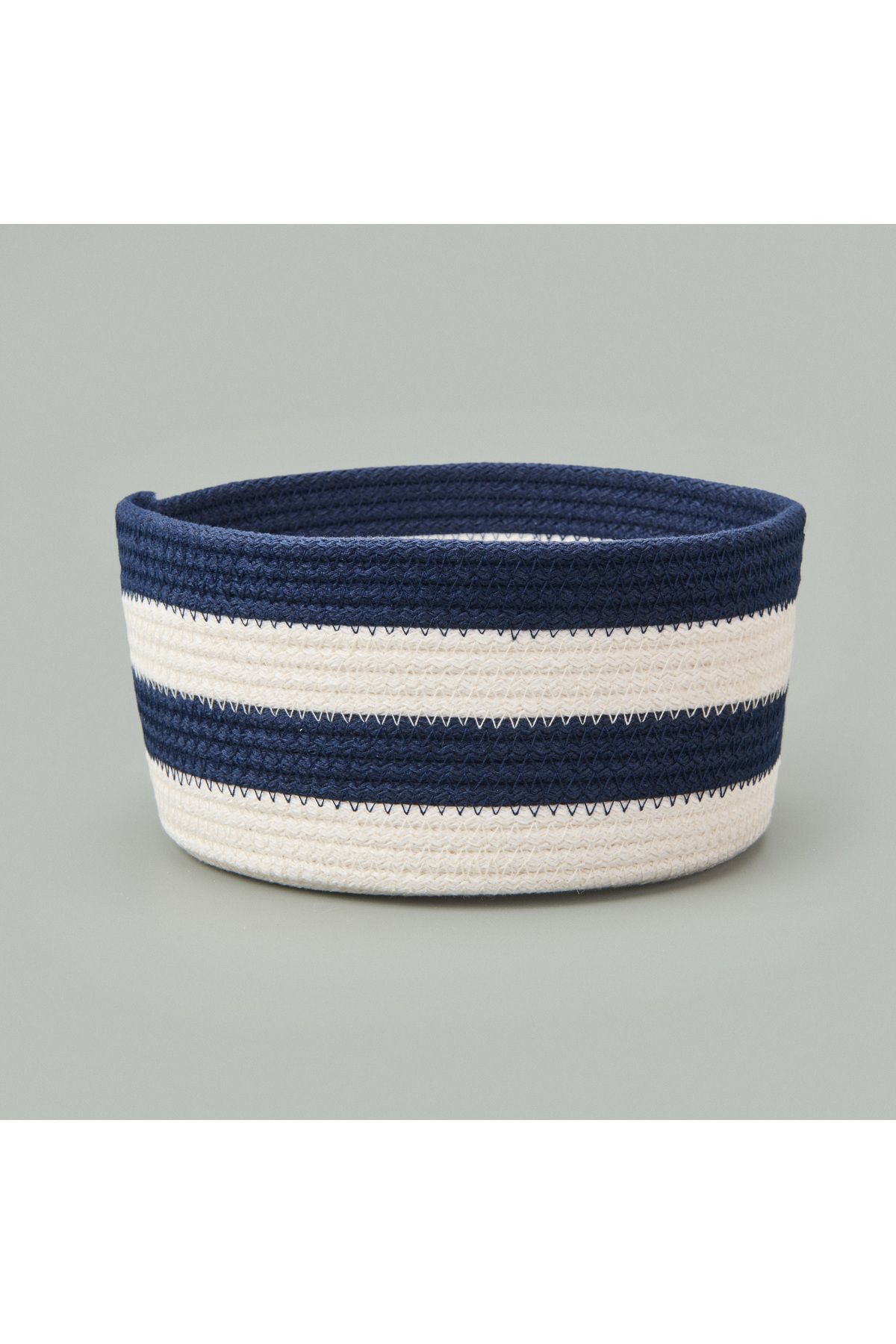 Simple Living Nautical Fun Dekoratif Sepet - Siyah / Beyaz - 20x10 cm