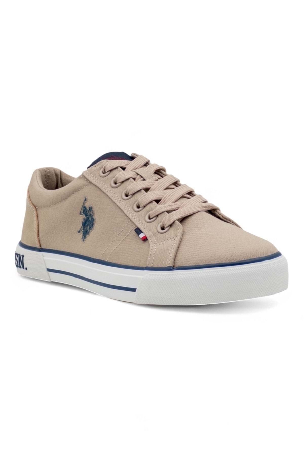 U.S. Polo Assn. Comfort Taban Kanvas Bağcıklı Günlük Sneaker Kum Renk Spor Ayakkabı