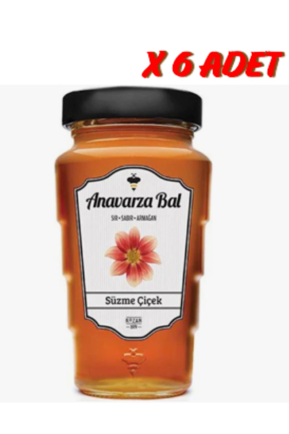 Anavarza Bal Anavarza Süzme Çiçek Balı, 220gr x 6 Adet