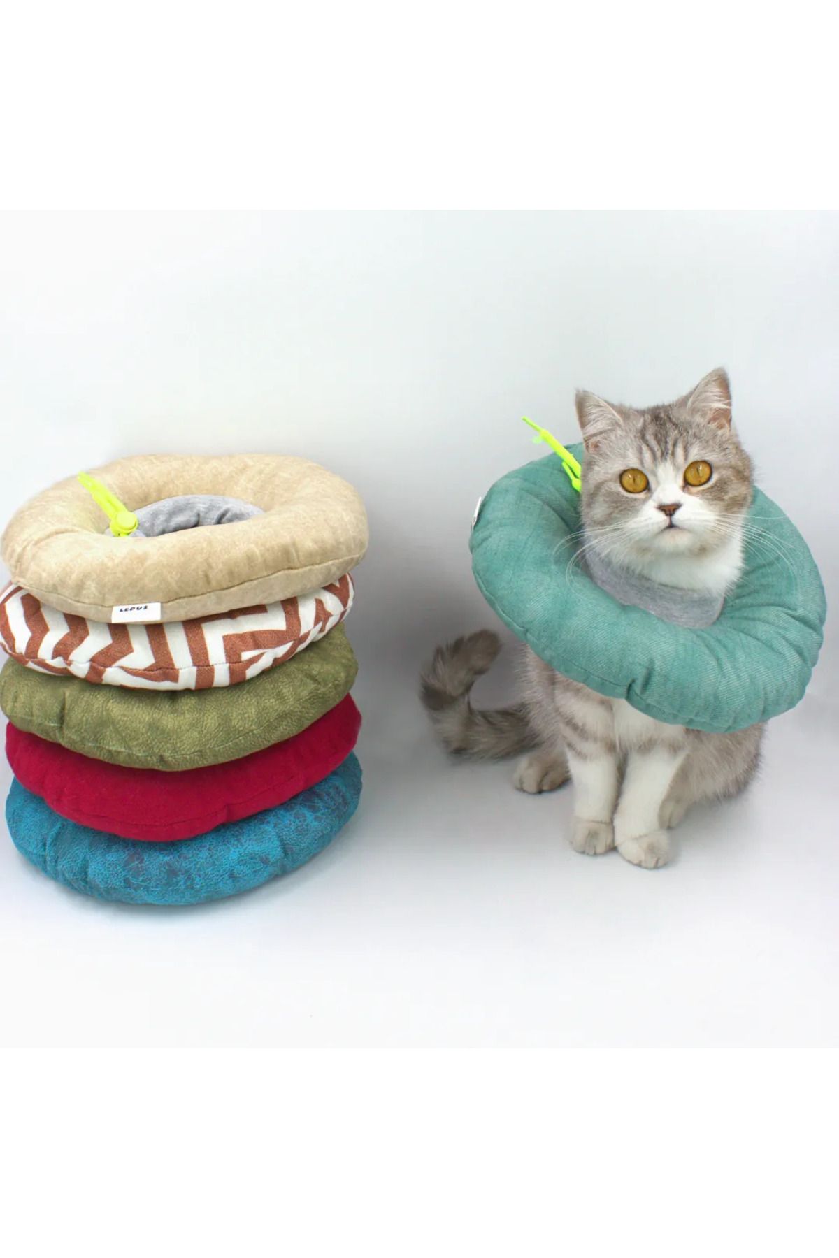 Lepus Kedi Köpek Yakalık Düz Renkli Mix Large