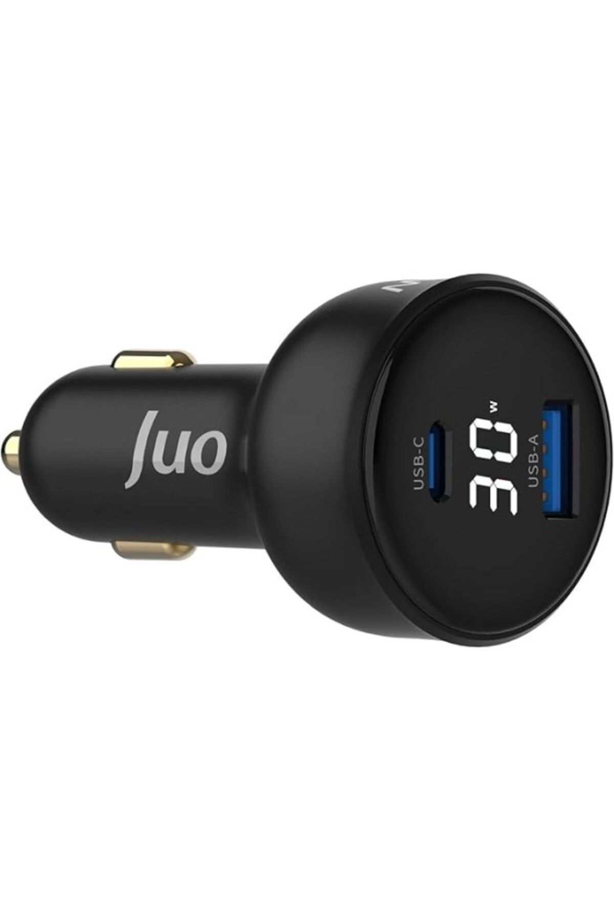 ShopZum 30w Led Ekranlı Type-c Usb-a Araç Şarj Aleti Iphone &amp; Android &amp; Tablet Araç Içi Şarj Ciha