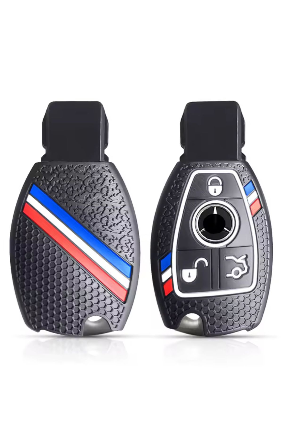 emii auto spare parts Mercedes Benz A B C E GL S GLA AMG W204 W205 W212 Uyumlu Anahtar Kılıfı Siyah Sport