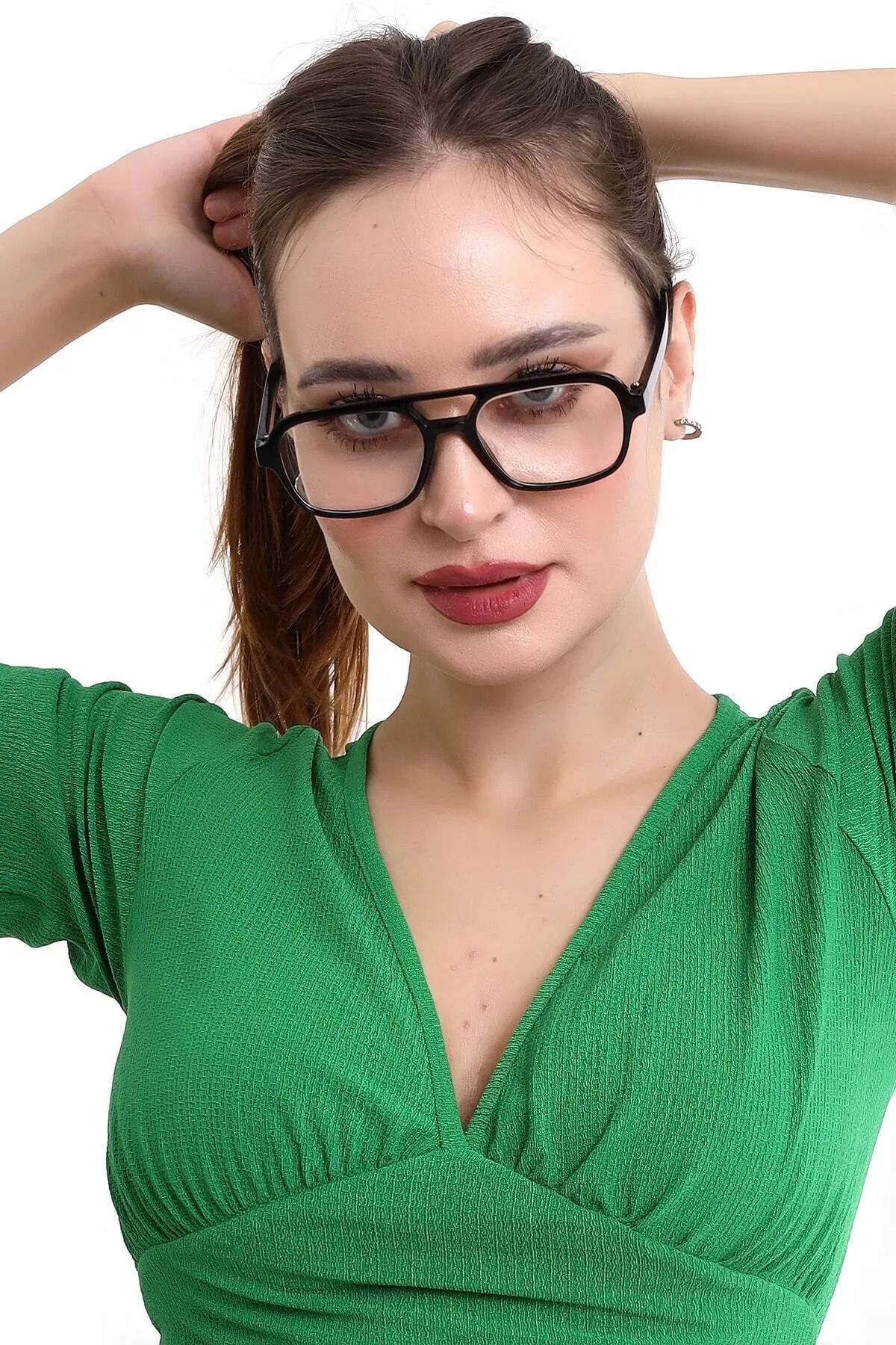Chunky Frame Unisex Siyah Çerçeveli Mavı Işık Filtreli Gözlük