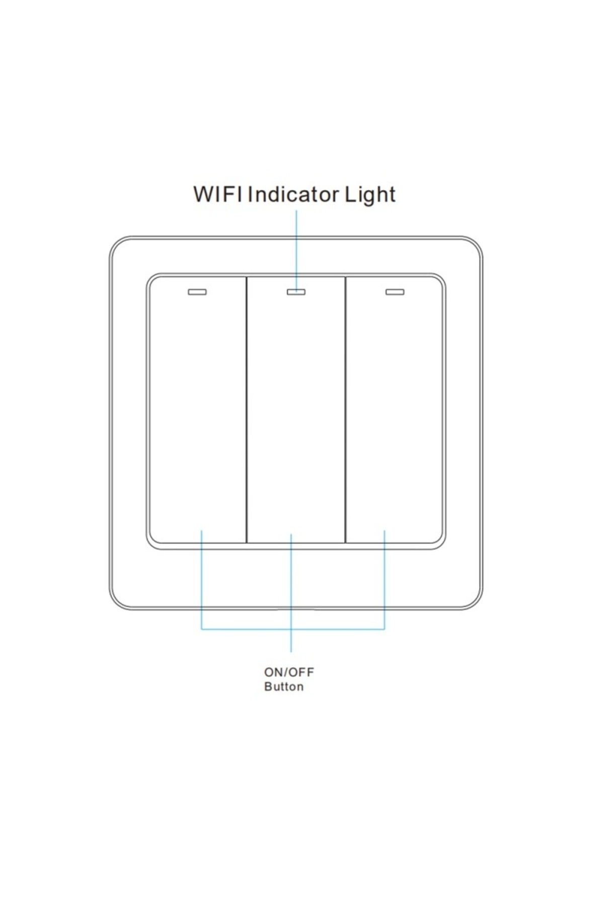 TECHSTAR-Întrerupător inteligent ®, wireless 2,4 GHz, buton cu revenire, design clasic, iluminare LED, 3 faze 5