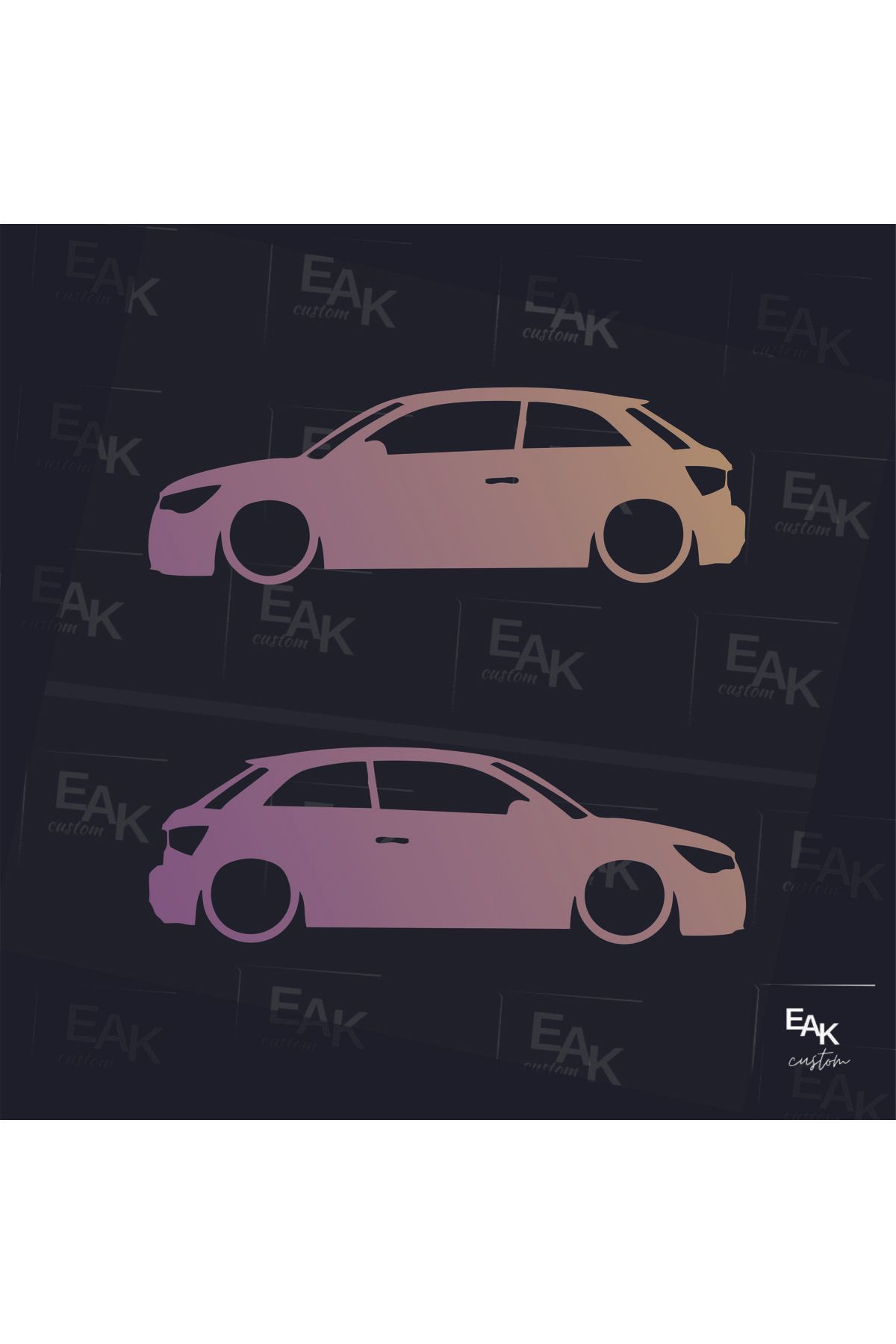 eakcustom AUDİ A1 (COUPE) oto sticker (18cm x 6cm) (2ADET)