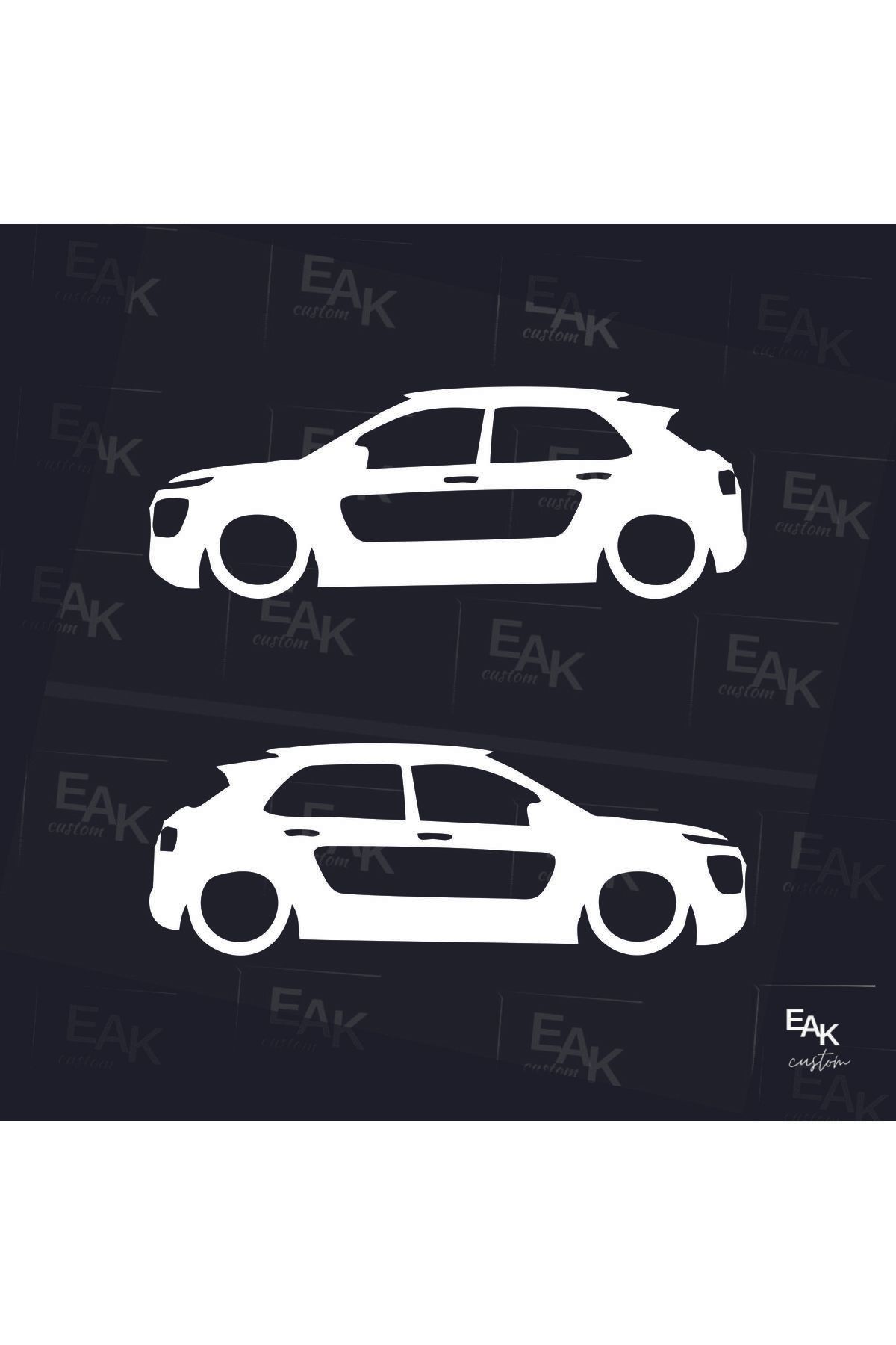eakcustom CİTROEN C4 (YENİ KASA) oto sticker (18cm x 6cm) (2ADET)
