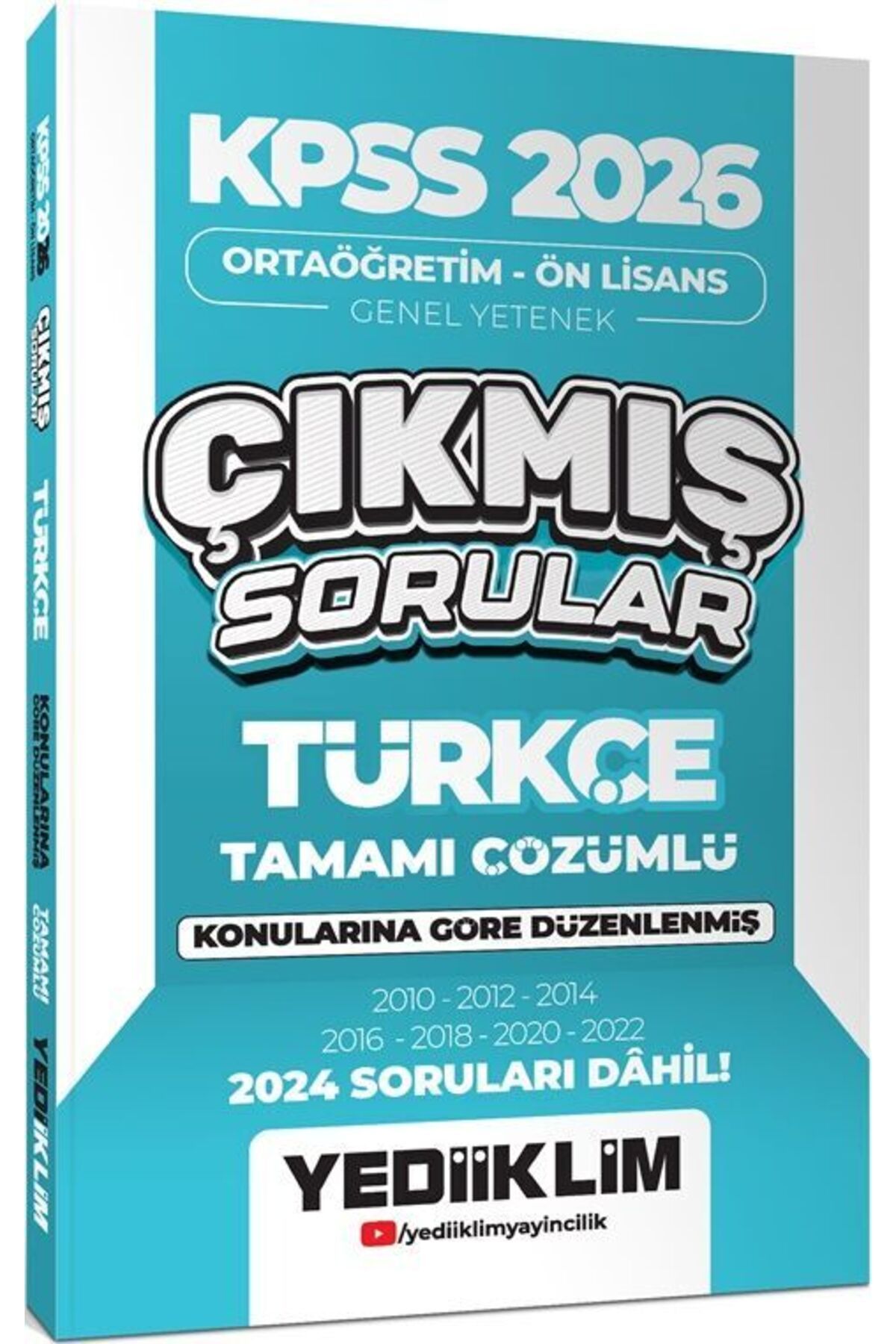 Yediiklim Yayınları Yediiklim Yayınları 2026 KPSS Ortaöğretim Önlisans Türkçe Konularına Göre Çıkmış Sorular
