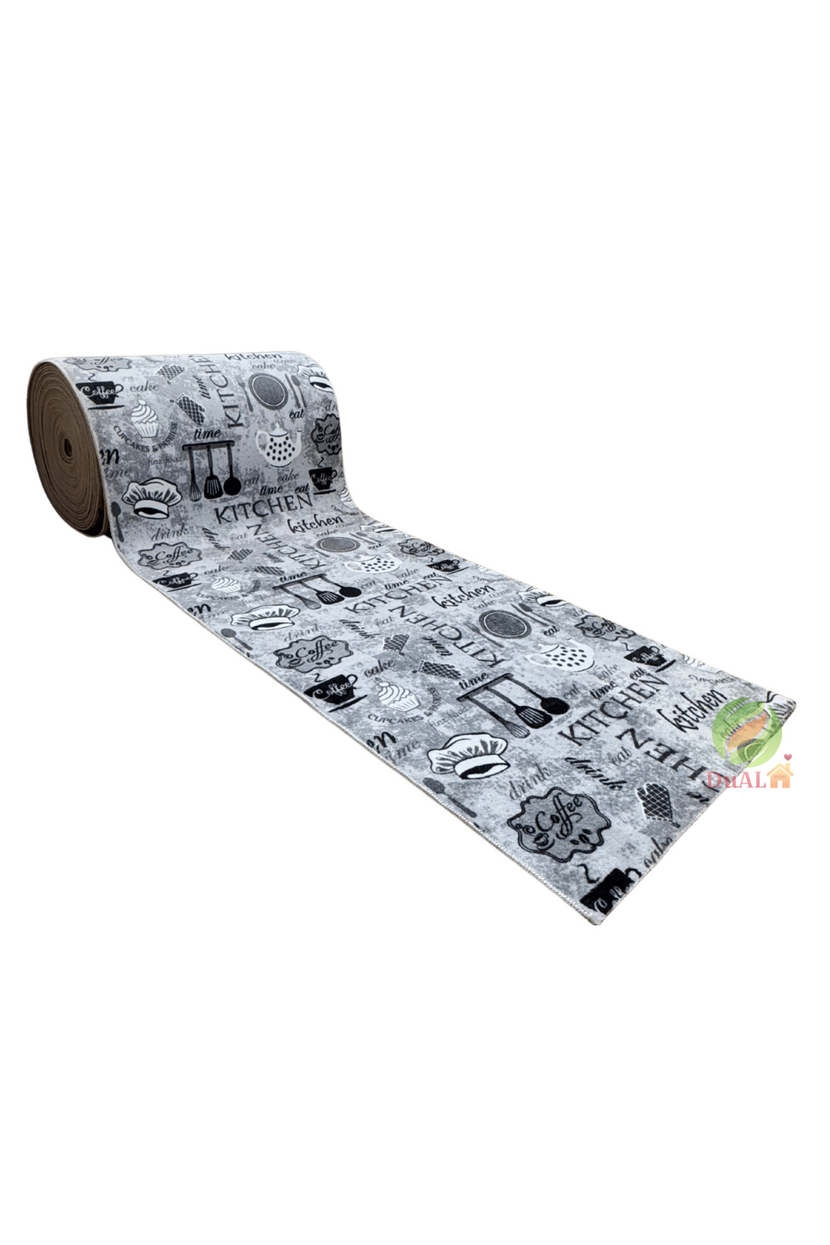 Dualhome-Kitchen Rug Runner, Grey, Meter B - 80 CM, 250 cm 4