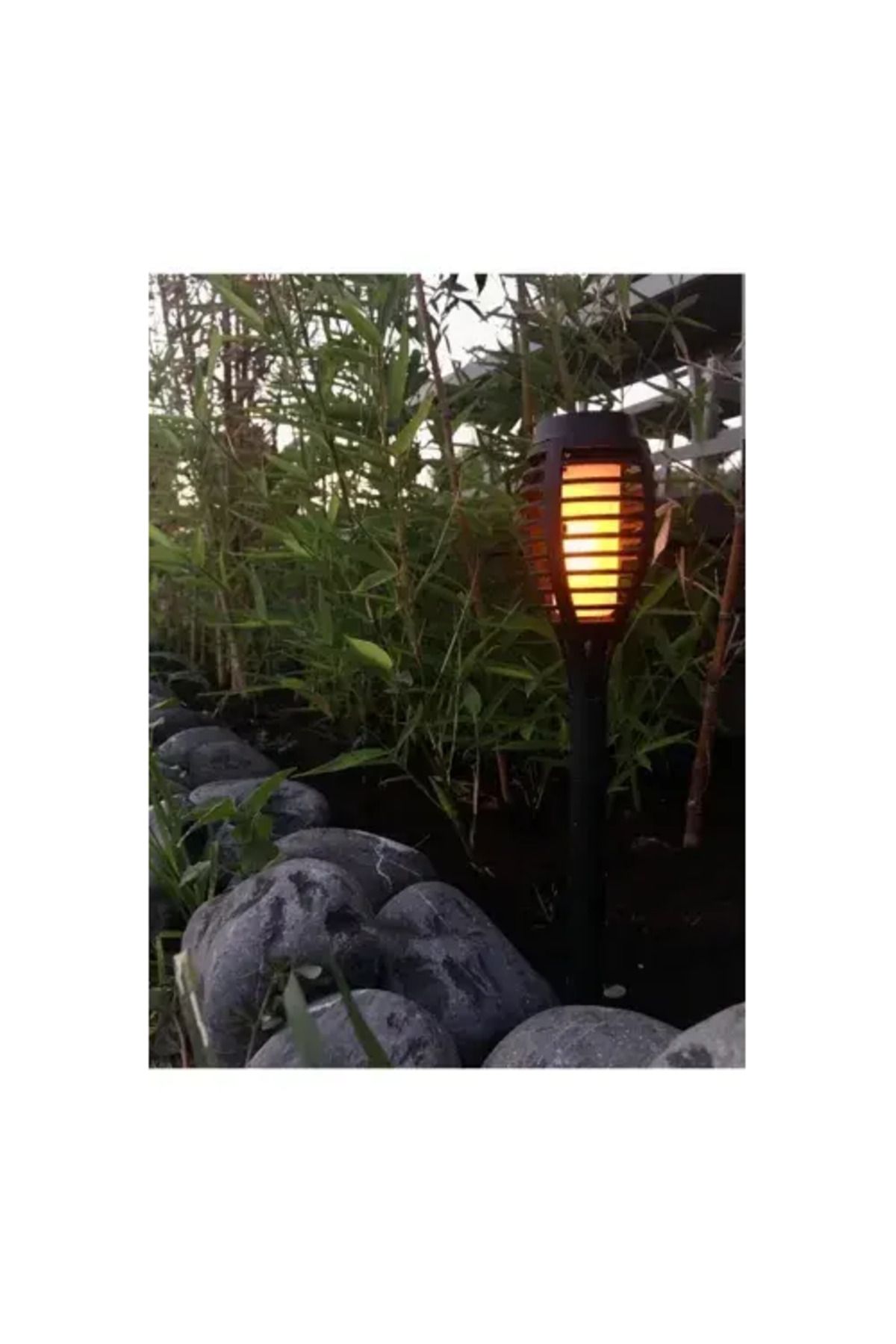 Modafiks Solar Alev Efektli Bahçe Lambası