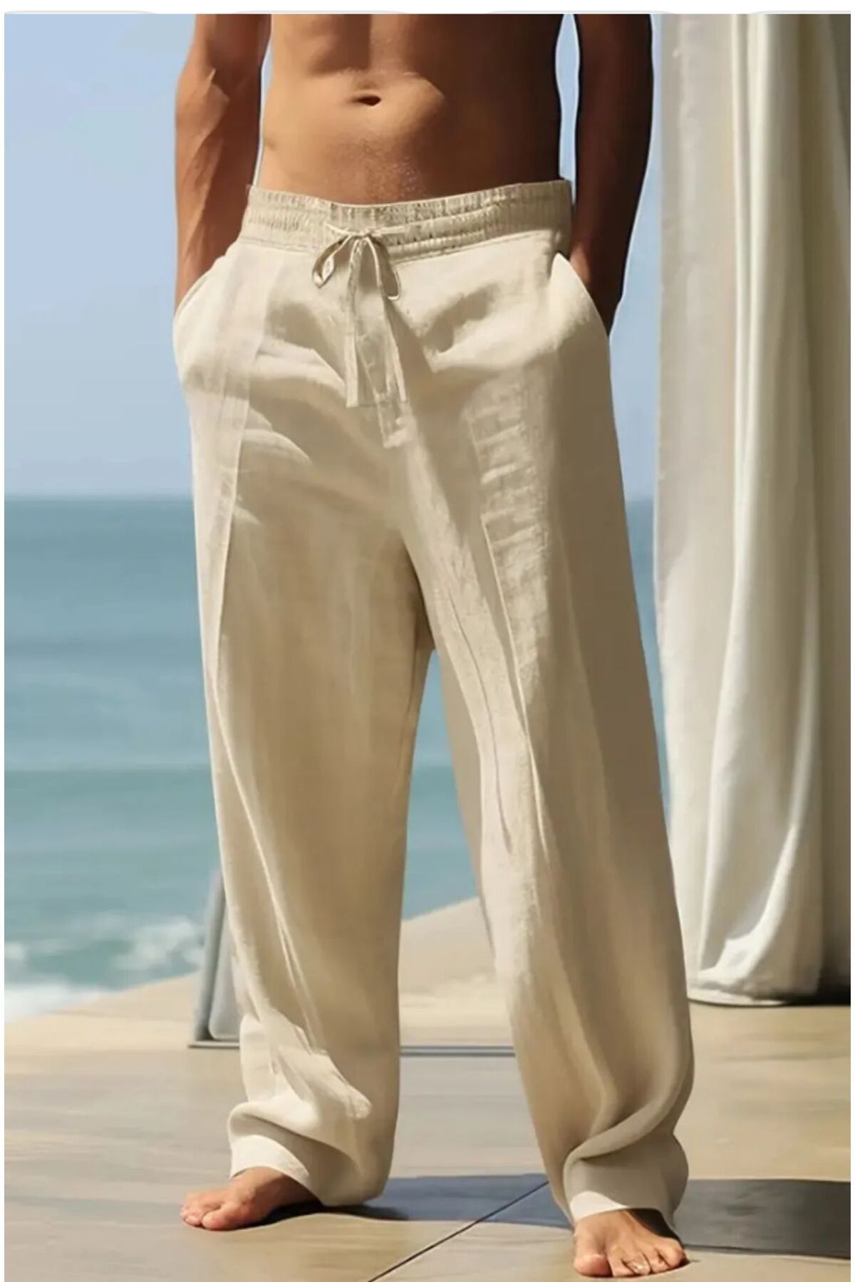 Butik ROSS RELAXED FİT MUSLİN KUMAŞ PANTOLON