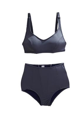 TooHot Kadın Lacivert Yüksek Bel Bikini Takımı