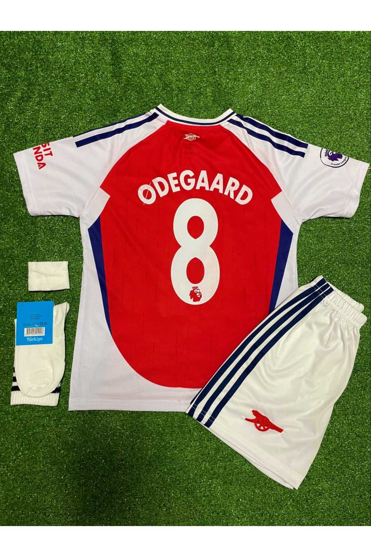 BARBITOS Arsenal 2024/25 Sezonu Martin Ødegaard iç Saha Çocuk Forması 4'lü Set