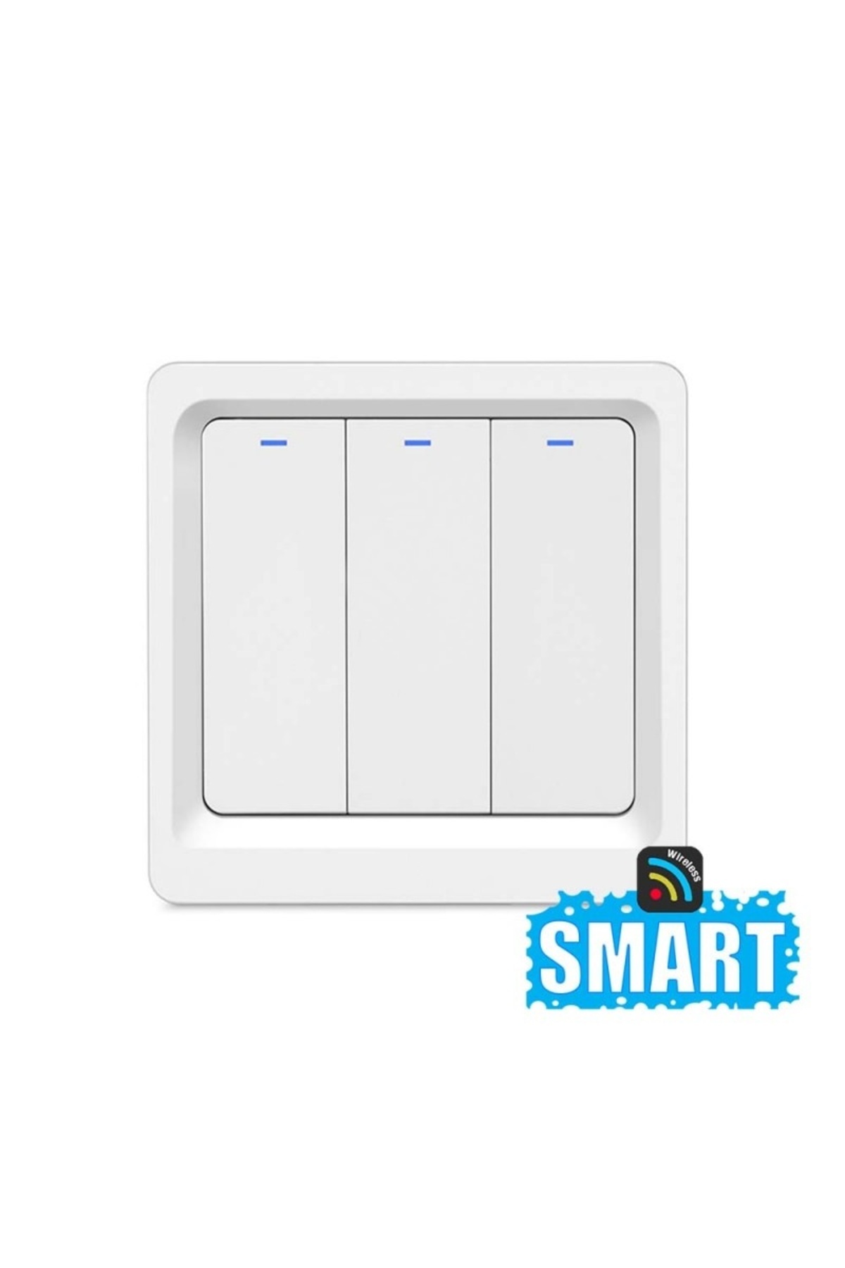 TECHSTAR-Întrerupător inteligent ®, wireless 2,4 GHz, buton cu revenire, design clasic, iluminare LED, 3 faze 6