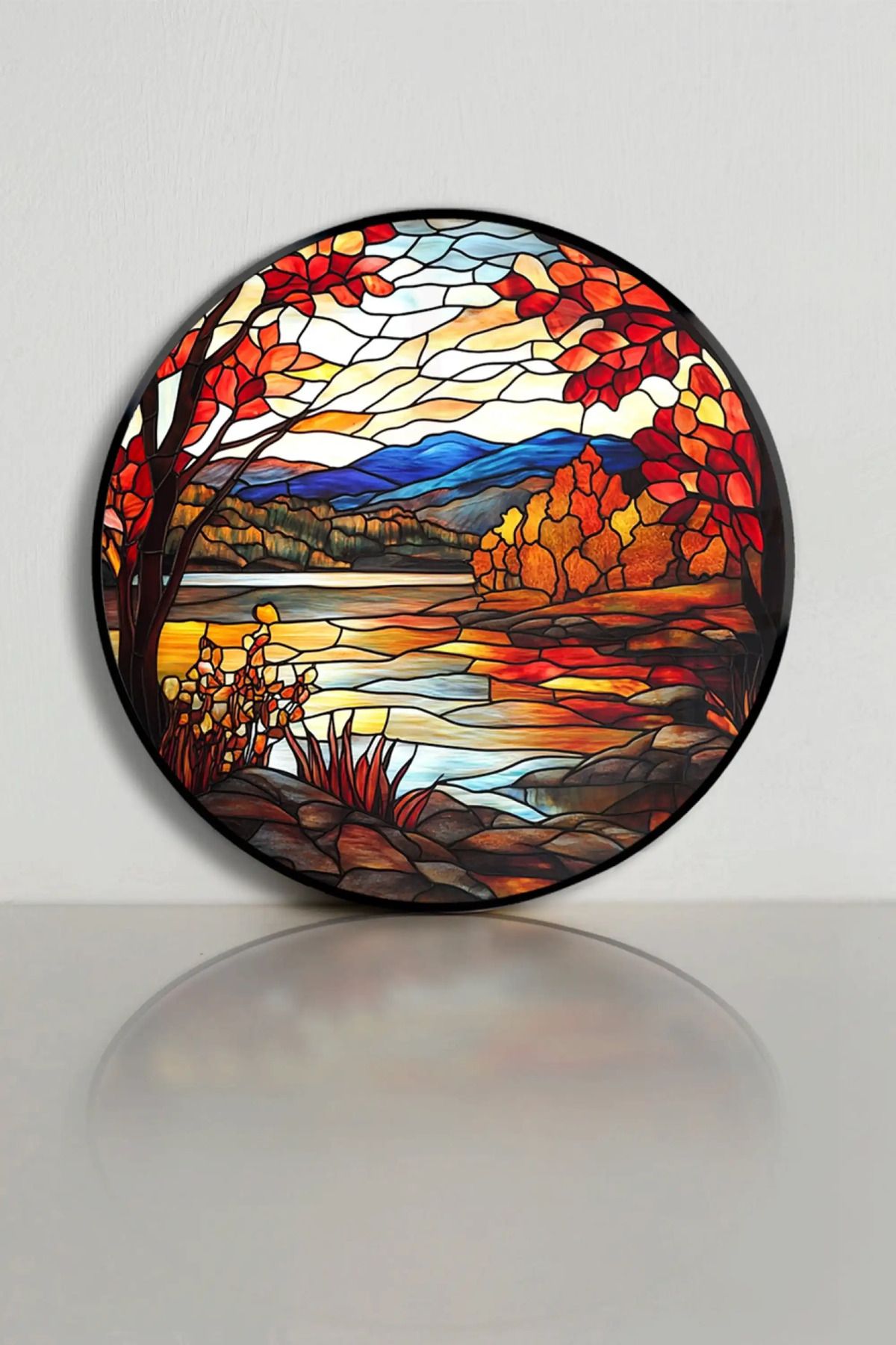 bds art sanatı evinize taşır Sonbahar Gölü Vitray Spektrum™ Stained Glass Serisi