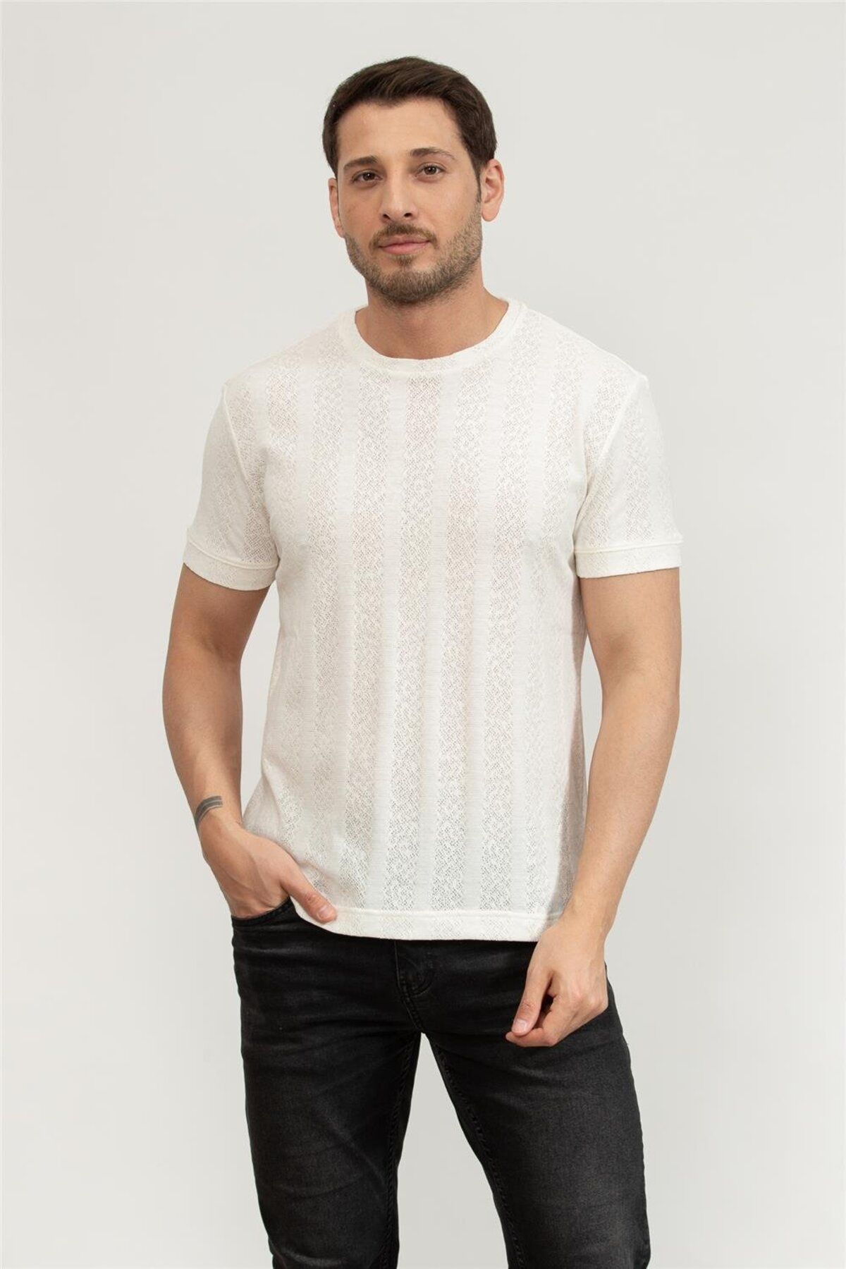 Guess Erkek Bisiklet Yaka T-Shirt