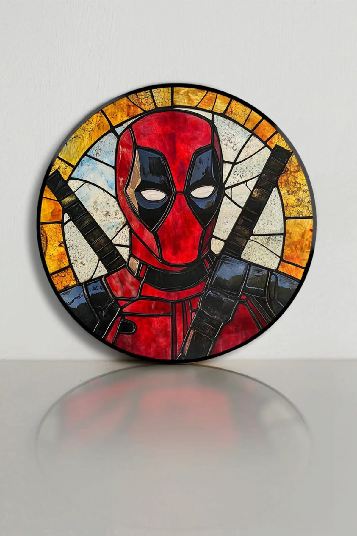 bds art sanatı evinize taşır Kırmızı Kahraman Vitray Spektrum™ Stained Glass Serisi