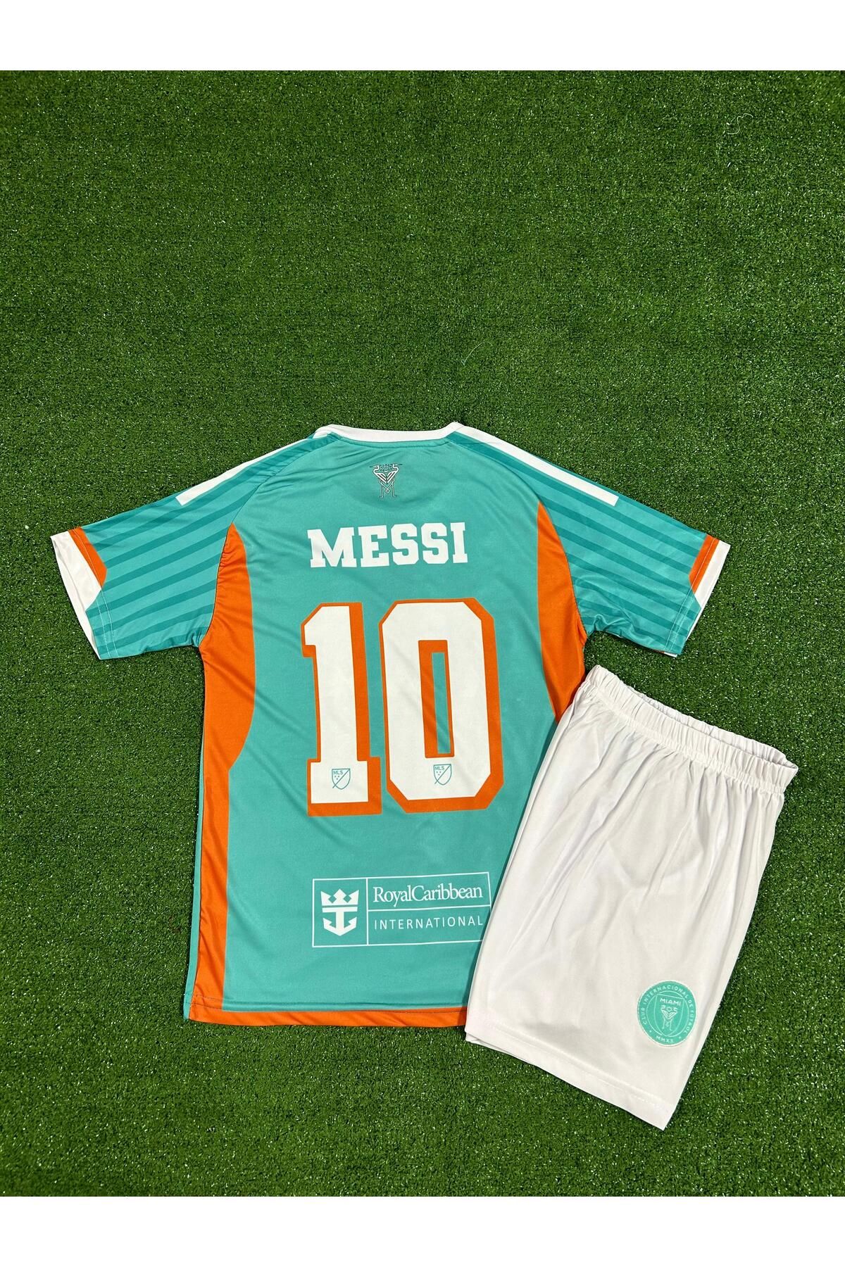BARBITOS İnter Miami 2024/25 Yeni Sezon Lionel Messi Çocuk Forması (Turkuaz)